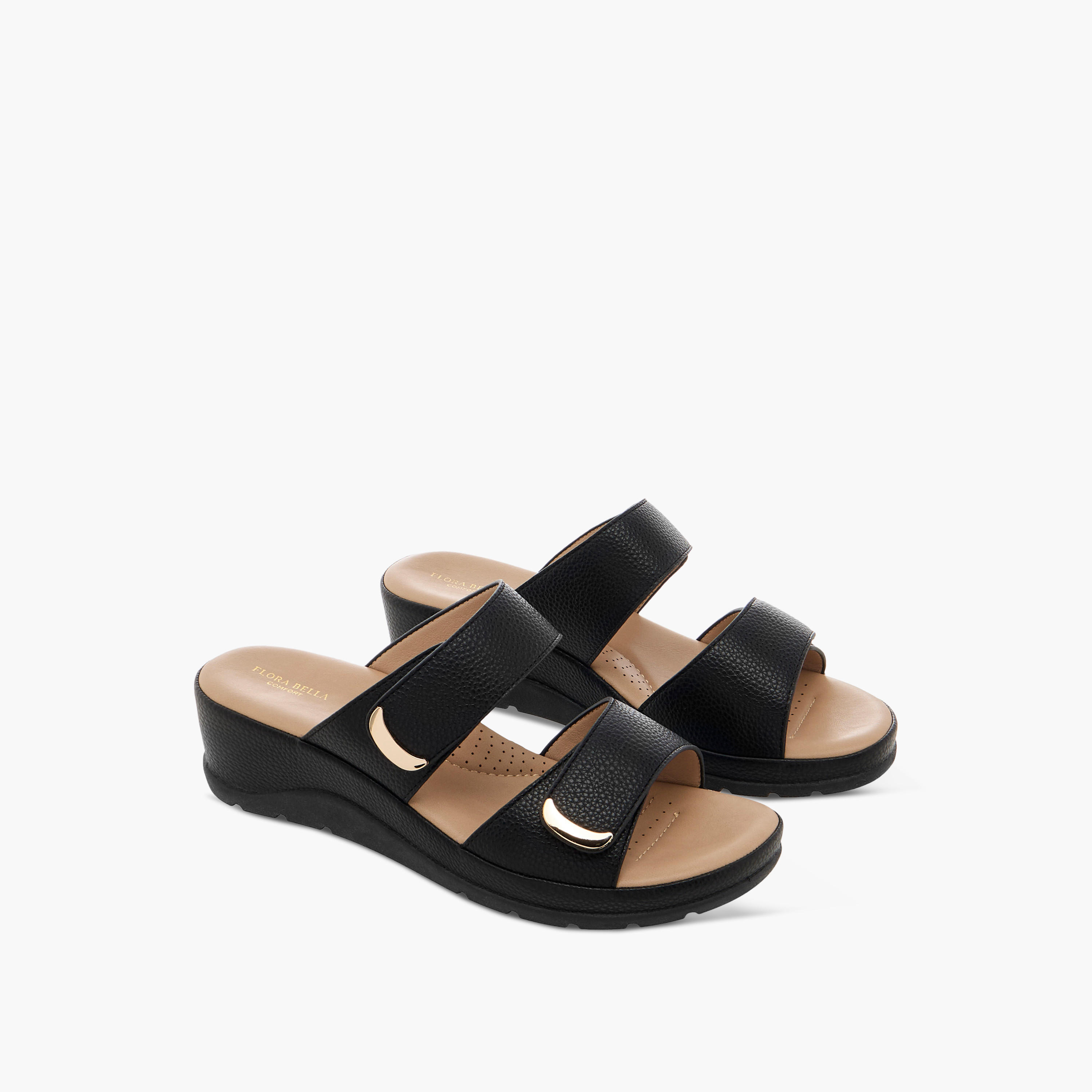 صندل مريح سهل الارتداء بارز الملمس من فلورا بيلا-women-shoes-sandals-heeled-image-1