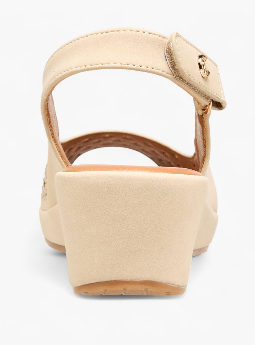 Le Confort Women Cutout Detail Wedge Heel Sandals-women-shoes-sandals-heeled-image-5