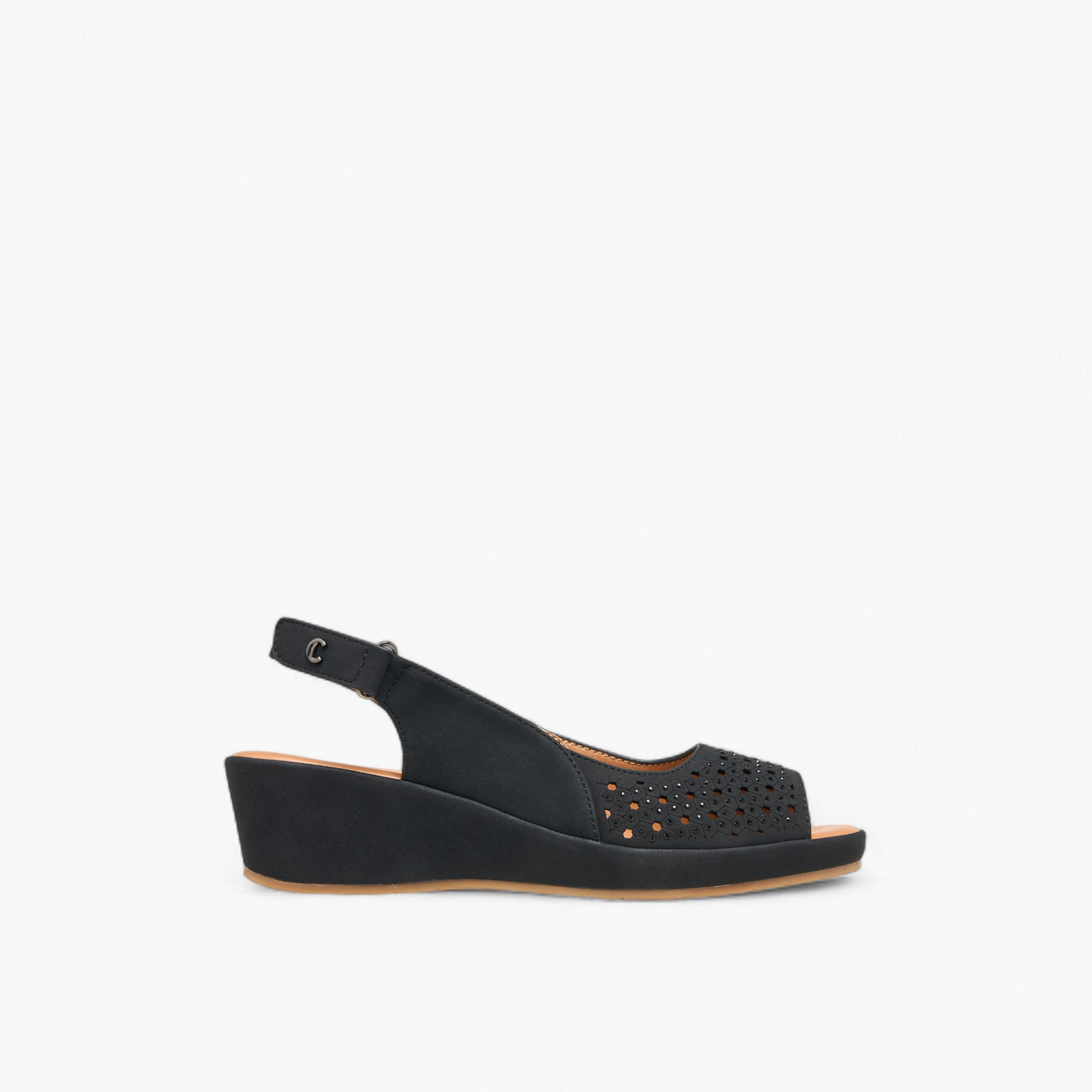 Le Confort Women Cutout Detail Wedge Heel Sandals-women-shoes-sandals-heeled-image-3
