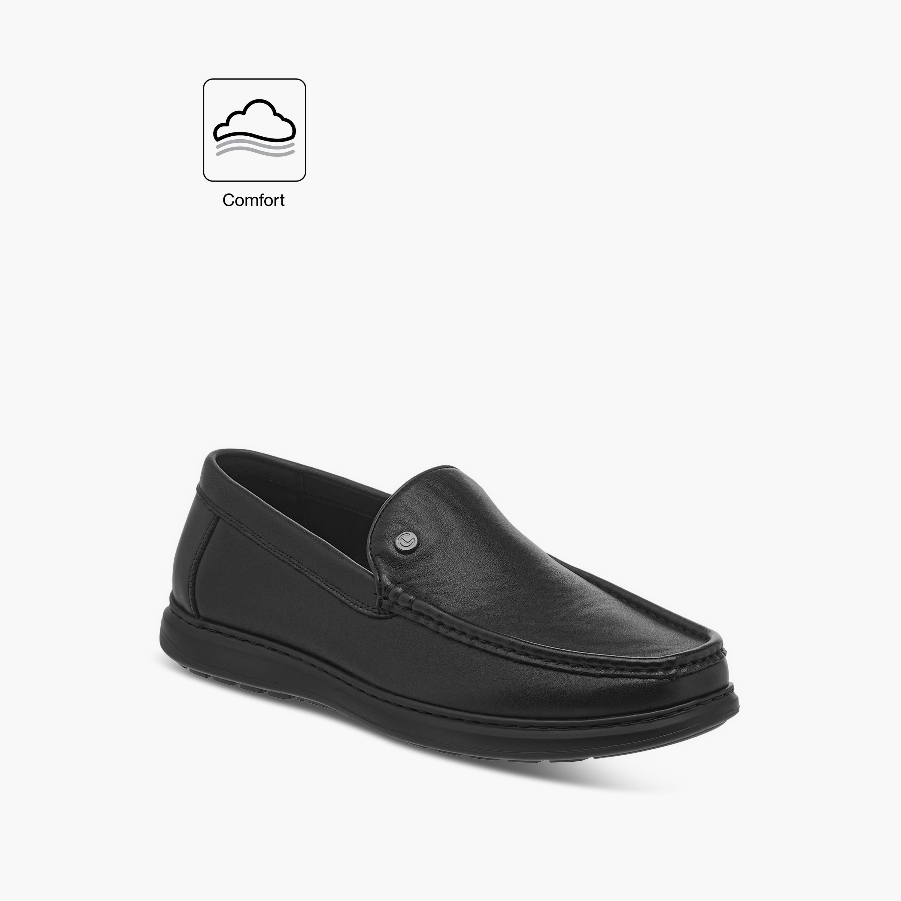 Le Confort Solid Slip-On Comfort Moccasins-men-shoes-loafersandmoccasins-image-2