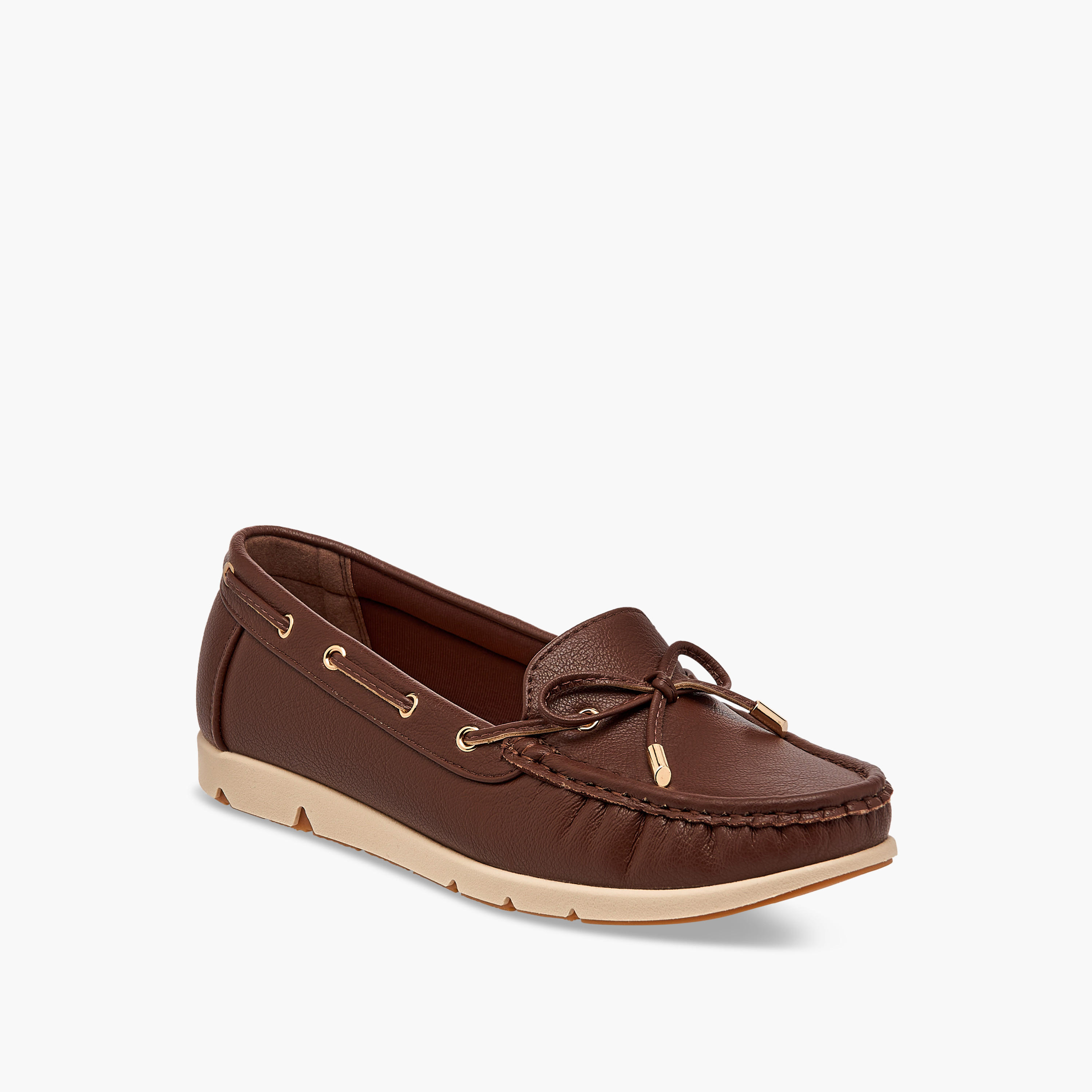 Le Confort Textured Bow Accent Slip-On Comfort Loafers-women-shoes-loafersandmoccasins-image-2