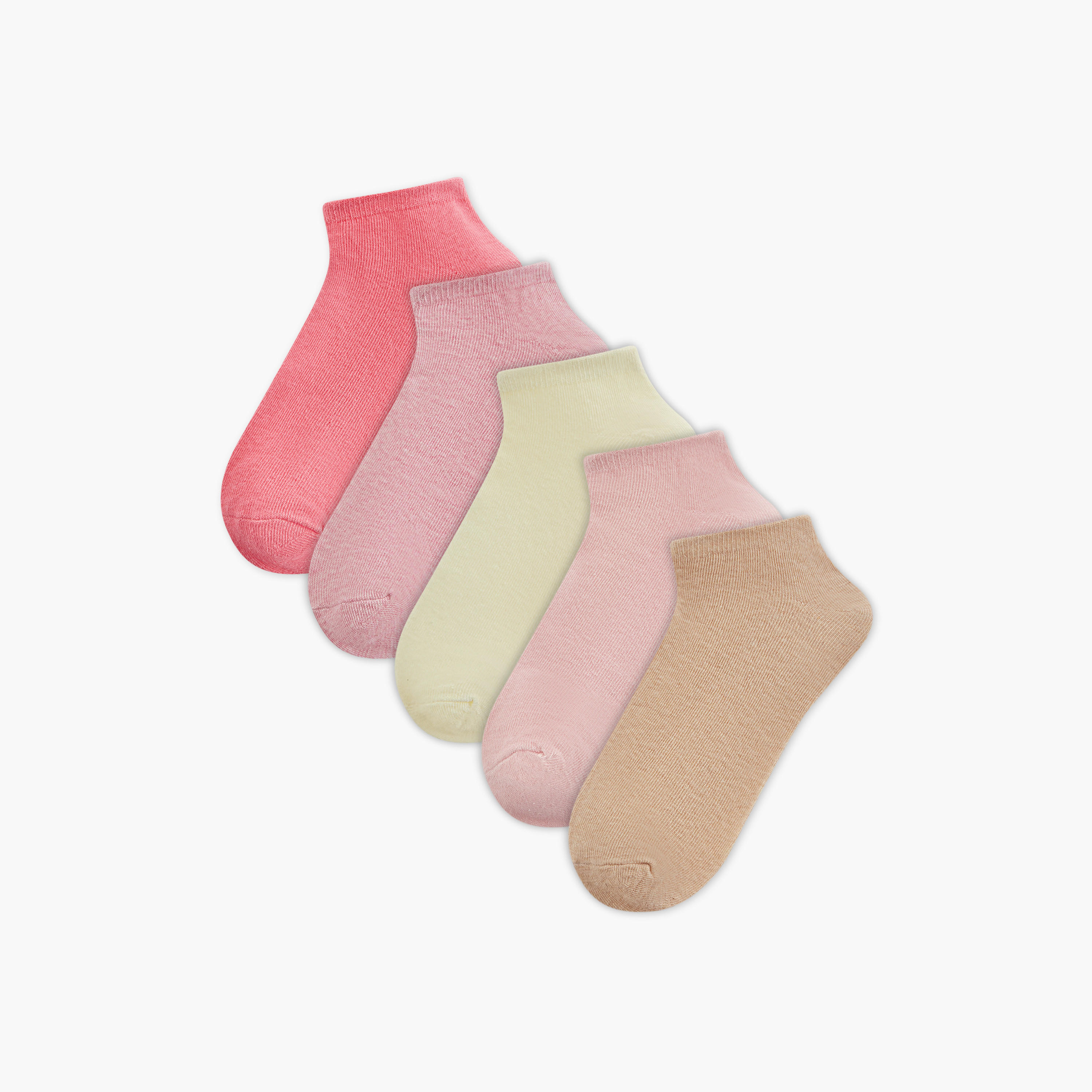 Gloo Solid Crew Length Socks - Set of 5-women-socksandstockings-image-1