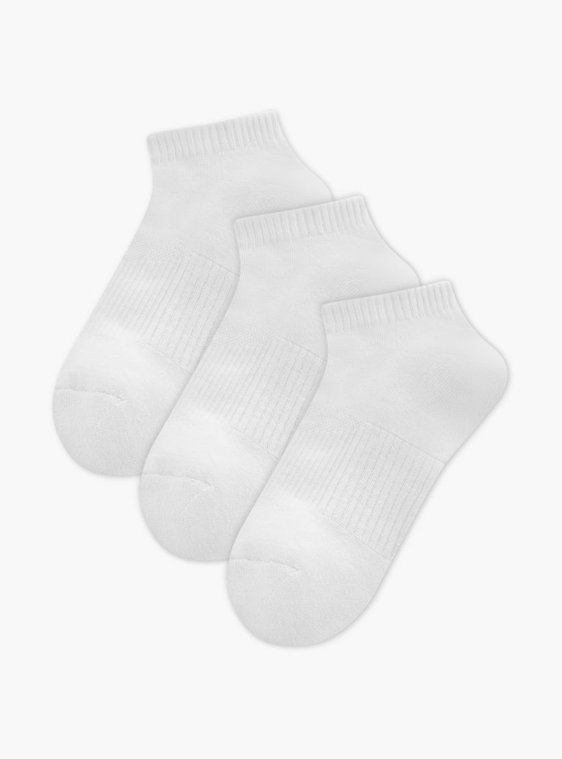 جوارب مبطنة سادة بطول الكاحل من جلو - طقم من 3 أزواج-women-socksandstockings-image-1