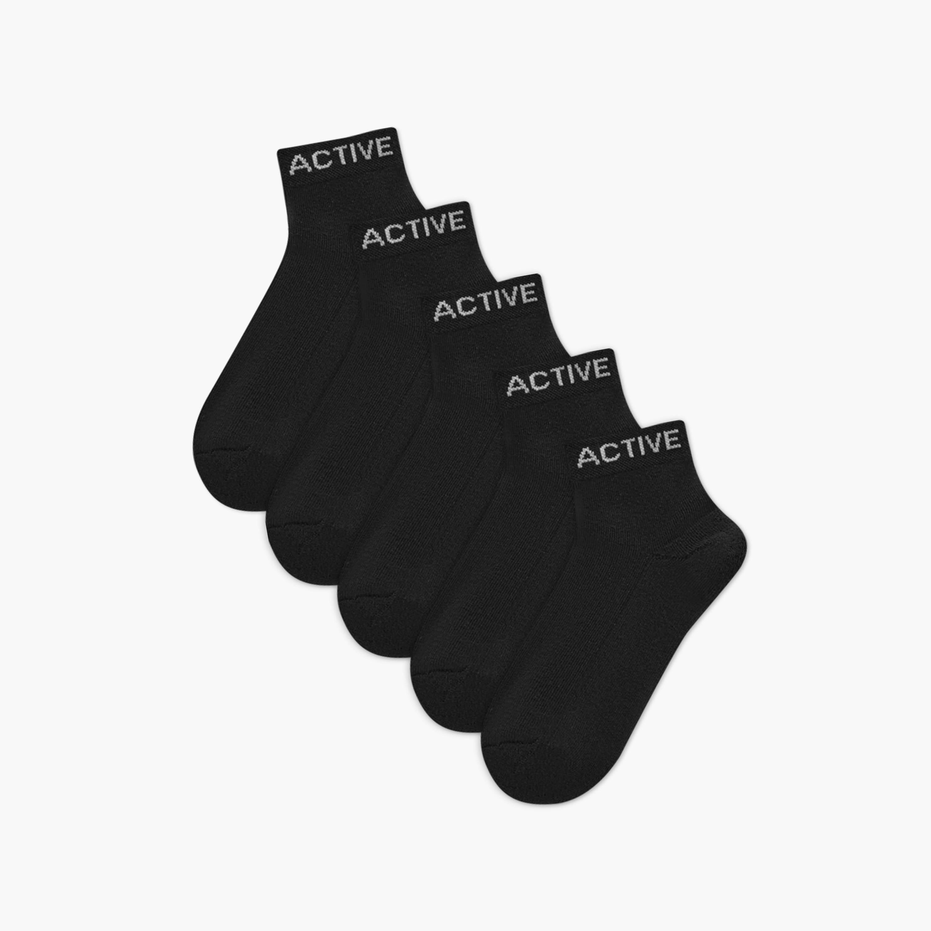 Gloo Printed Half Terry Ankle Length Cushioned Socks - Set of 5-women-socksandstockings-image-1