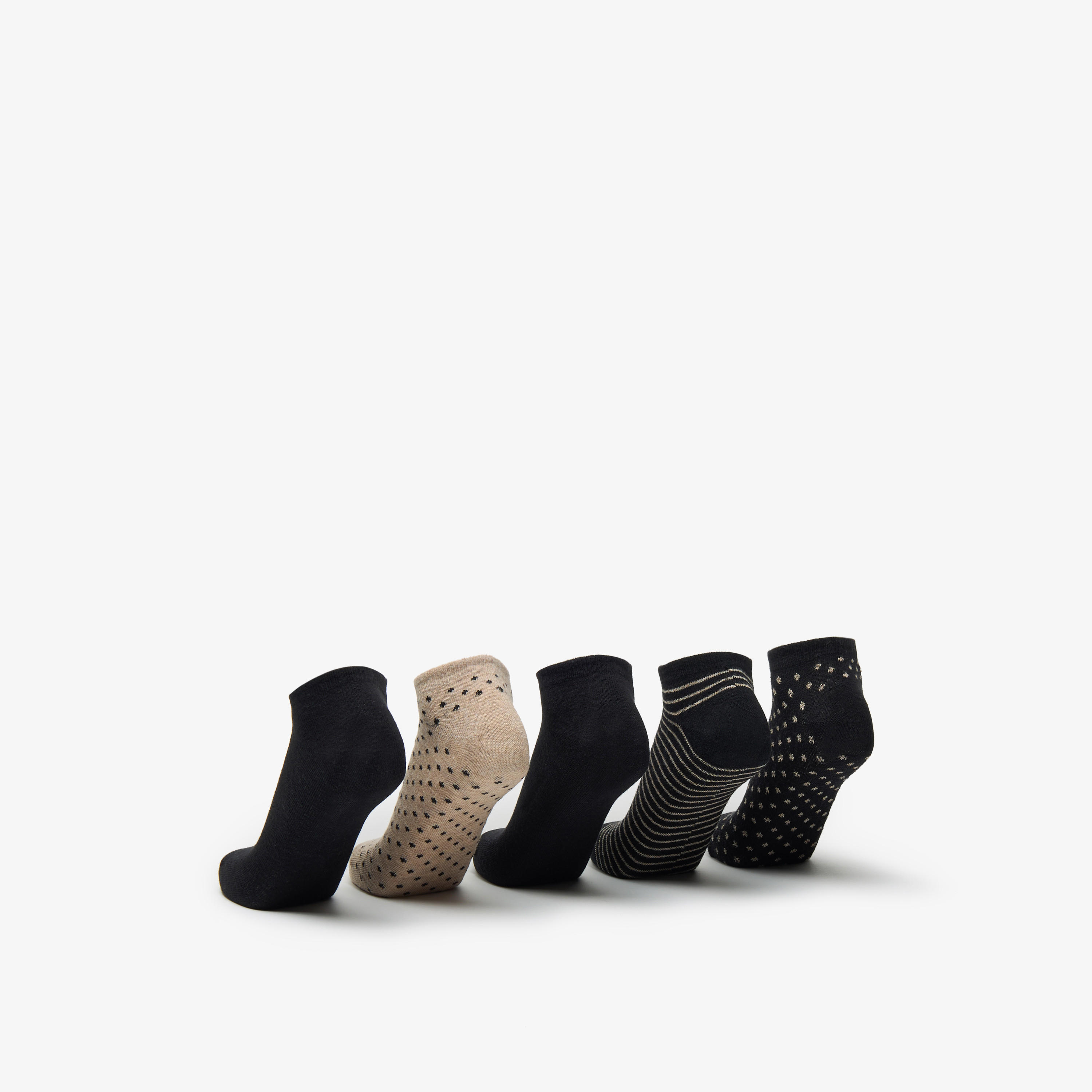 Gloo Printed Ankle Length Socks - Set of 5-women-socksandstockings-image-3