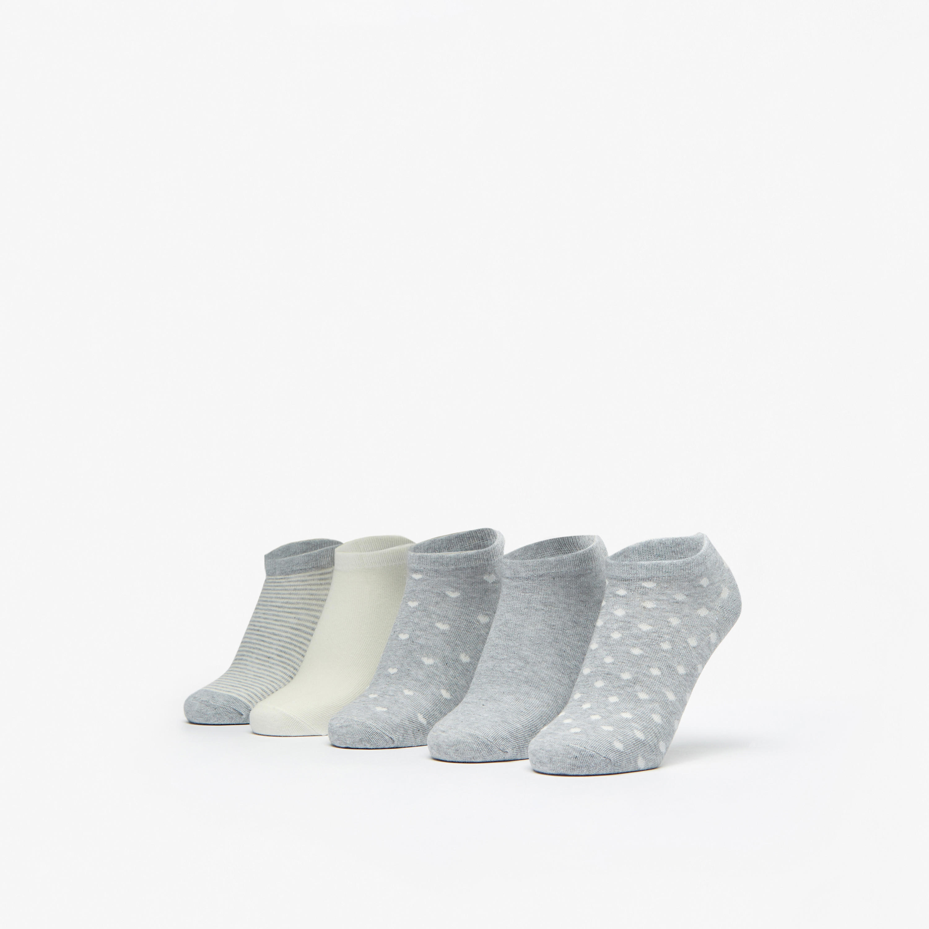 Gloo Assorted Ankle Length Socks - Set of 5-women-socksandstockings-image-1