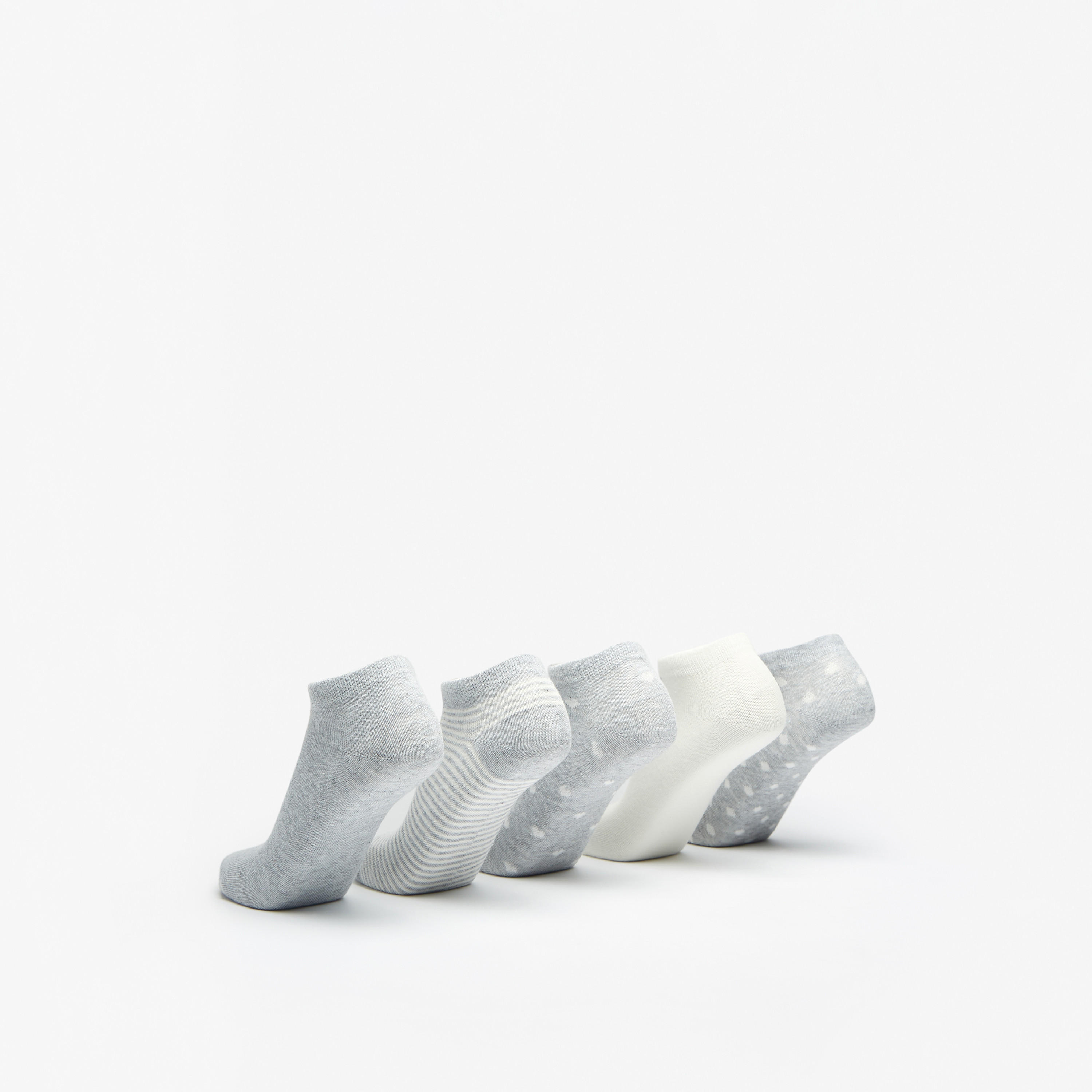 Gloo Assorted Ankle Length Socks - Set of 5-women-socksandstockings-image-3