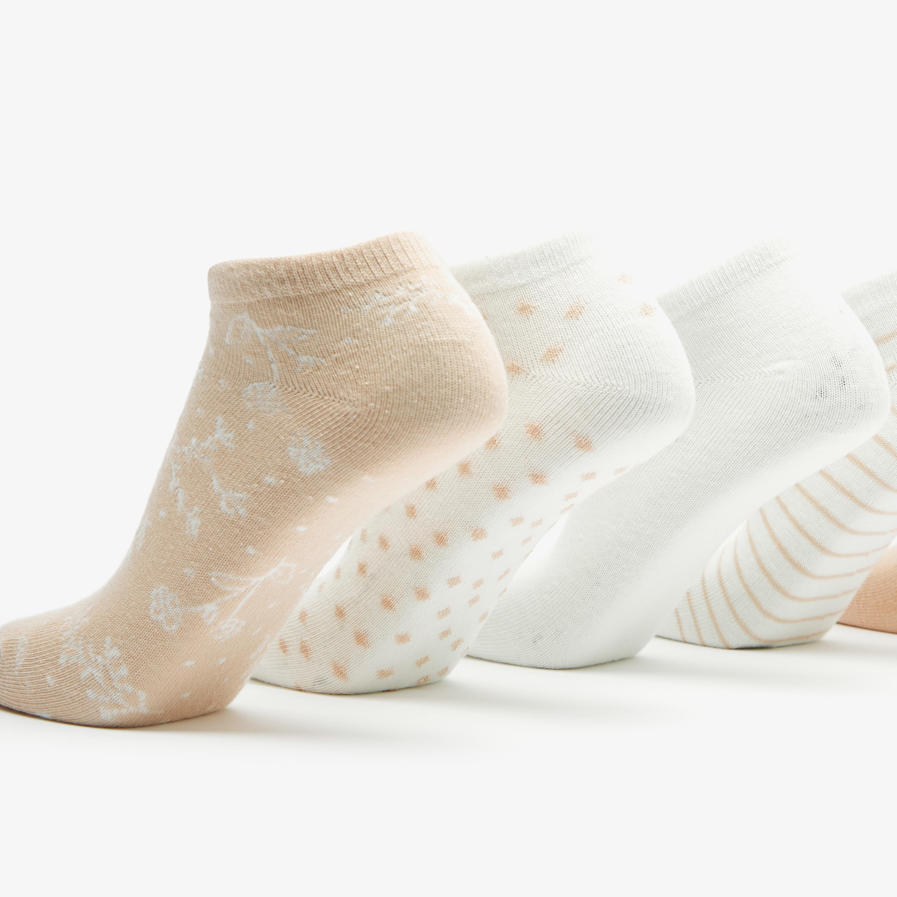 جوارب متنوّعة بطول الكاحل من جلوو - طقم 5 أزواج-women-socksandstockings-image-2