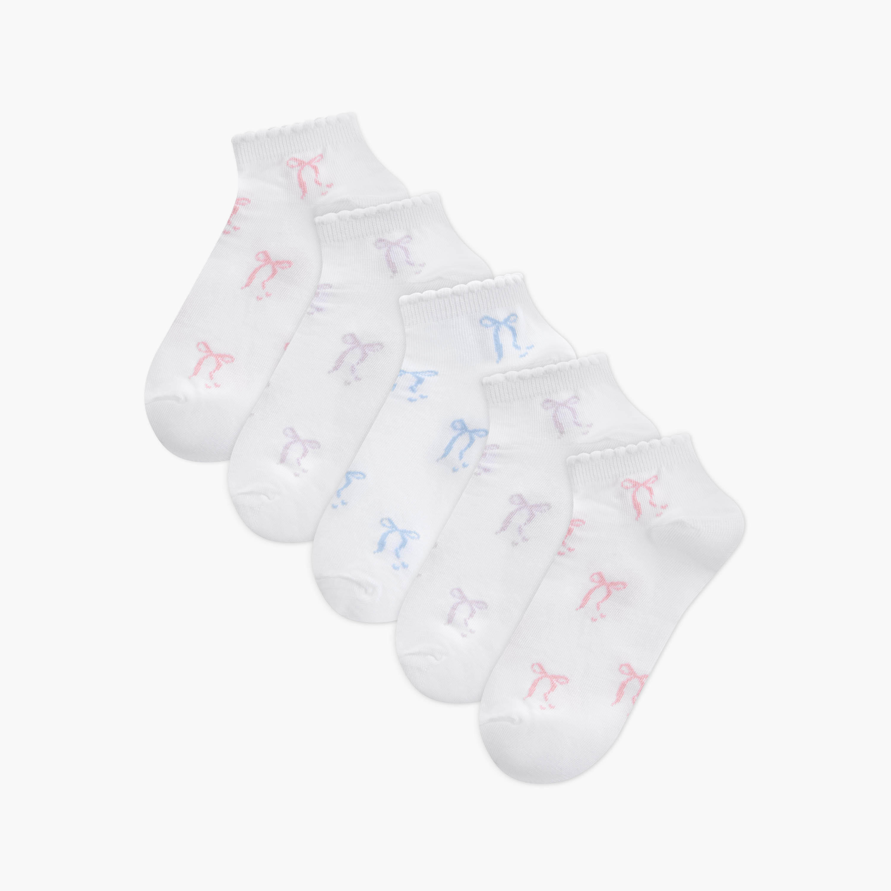 Gloo Pack of 5 Ankle Length Cotton Socks-women-socksandstockings-image-1