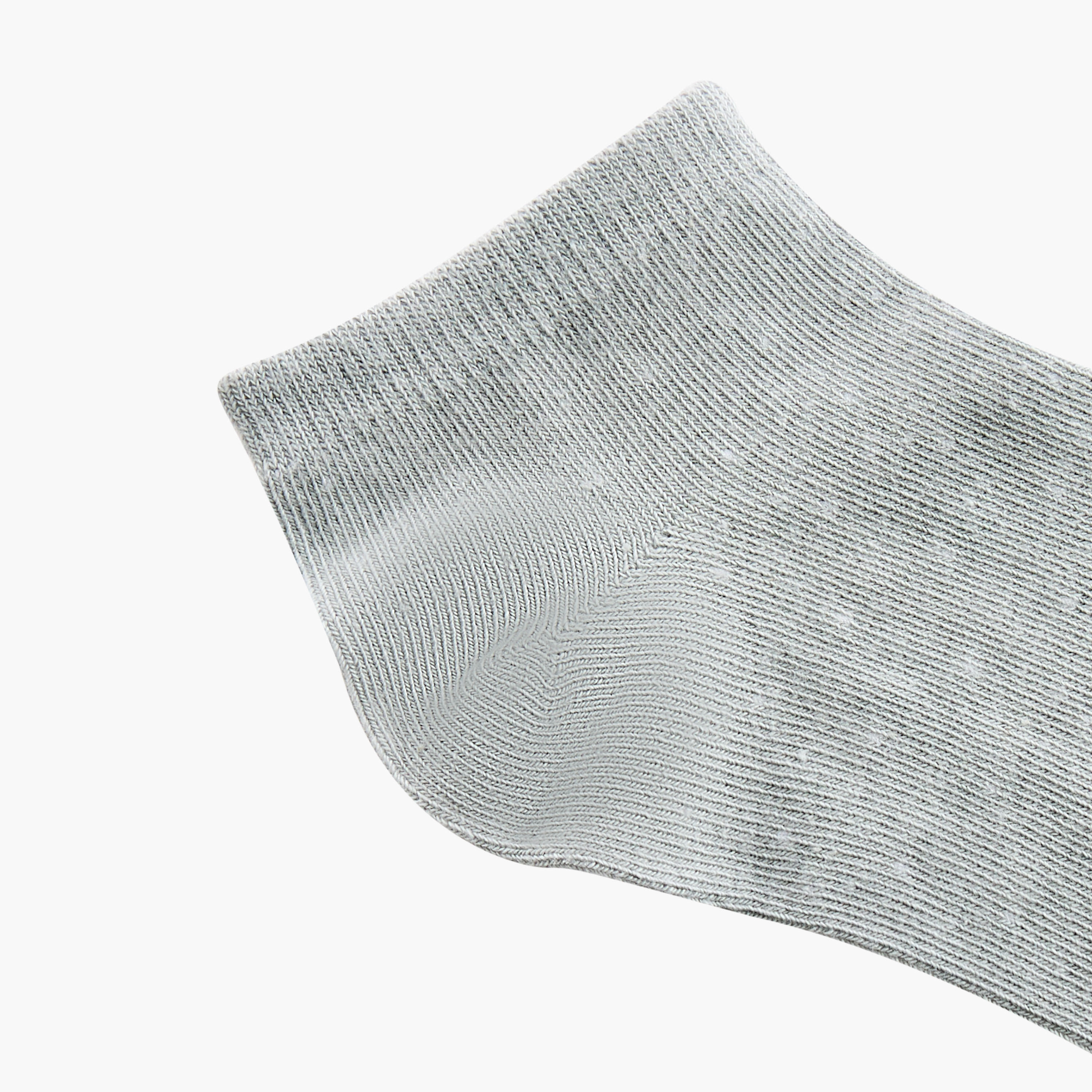 Gloo Polka Dot Print Non-Terry Ankle Length Socks - Set of 5-women-socksandstockings-image-5