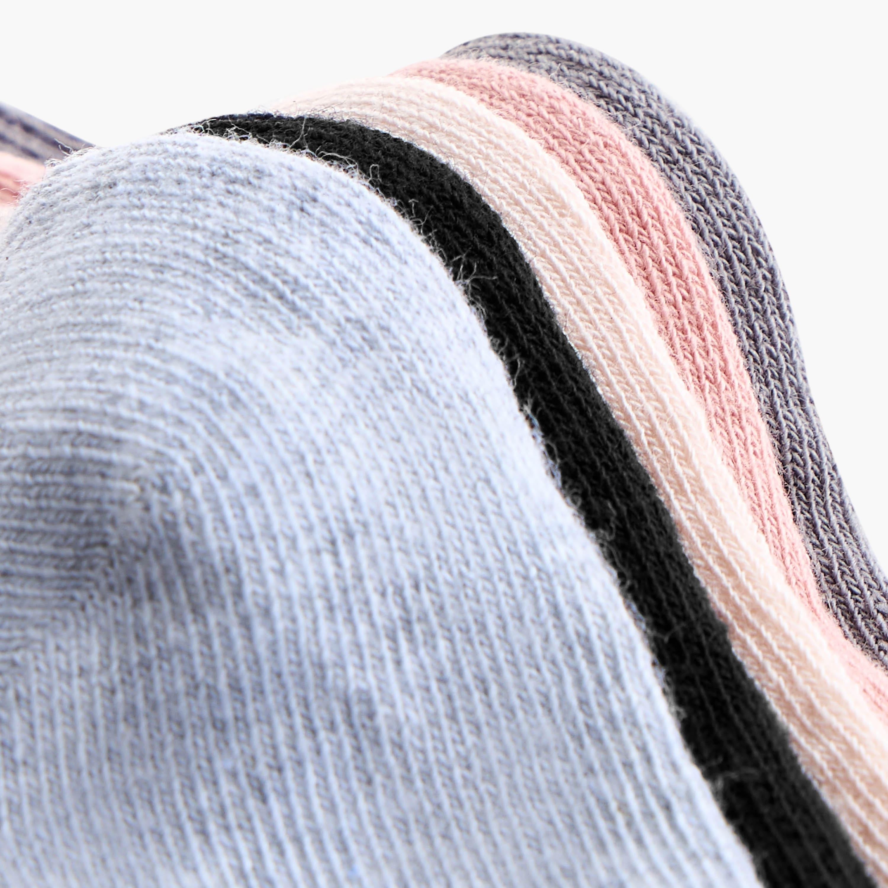 Gloo Textured Ankle Length Socks with Scalloped Hem - Set of 5-women-socksandstockings-image-4