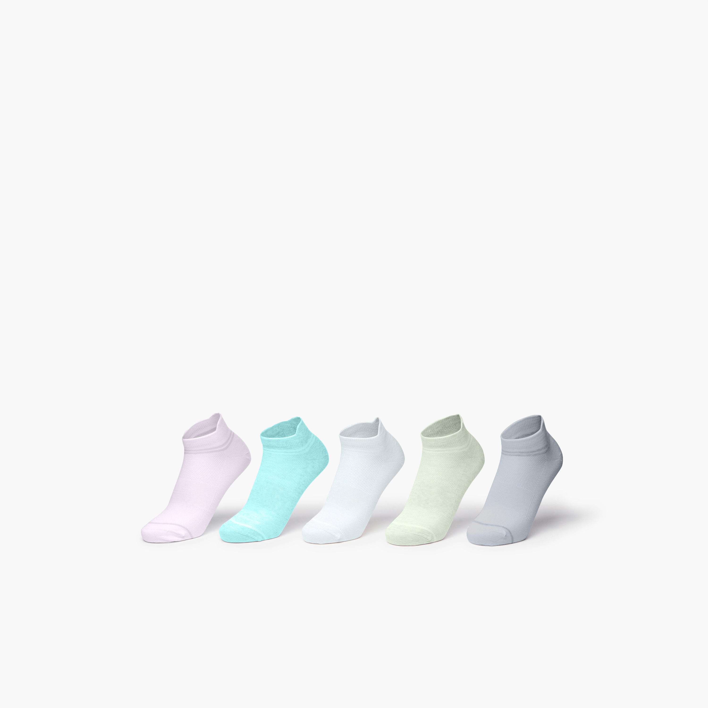 Gloo Striped Ankle Length Socks - Set of 5-women-socksandstockings-image-1