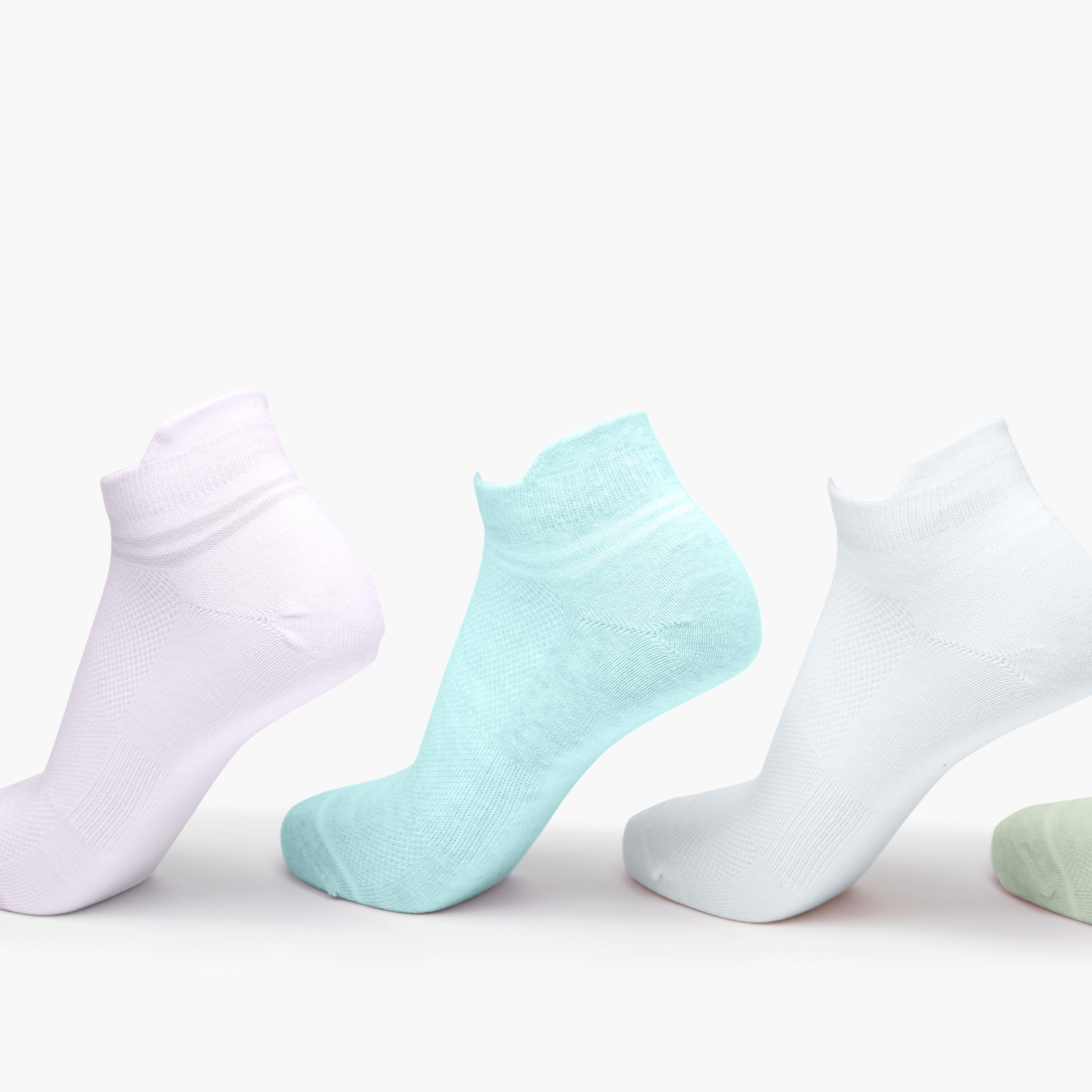 Gloo Striped Ankle Length Socks - Set of 5-women-socksandstockings-image-3
