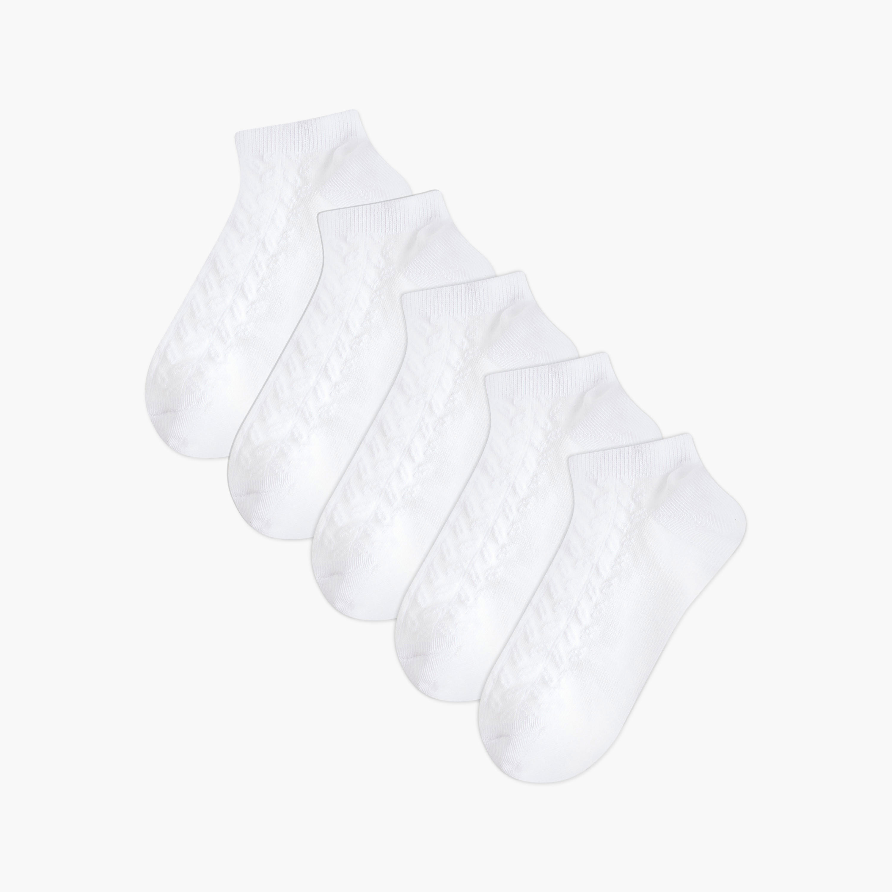 Flora Bella Pack of 5 Ankle Length Cotton Socks-women-socksandstockings-image-1