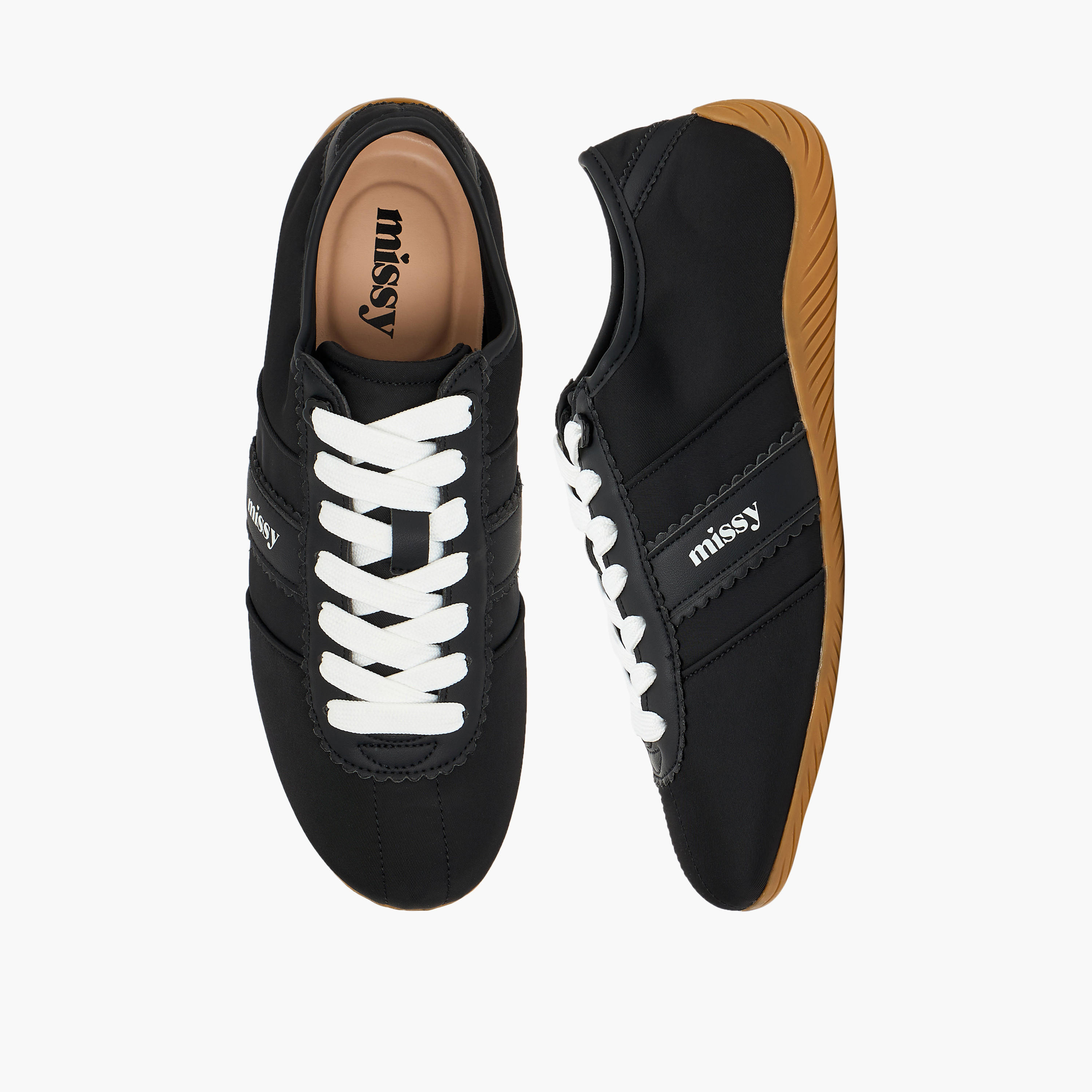 Missy Women Scallop Trim Lace-Up Ankle Sneakers-women-shoes-sneakers-image-1