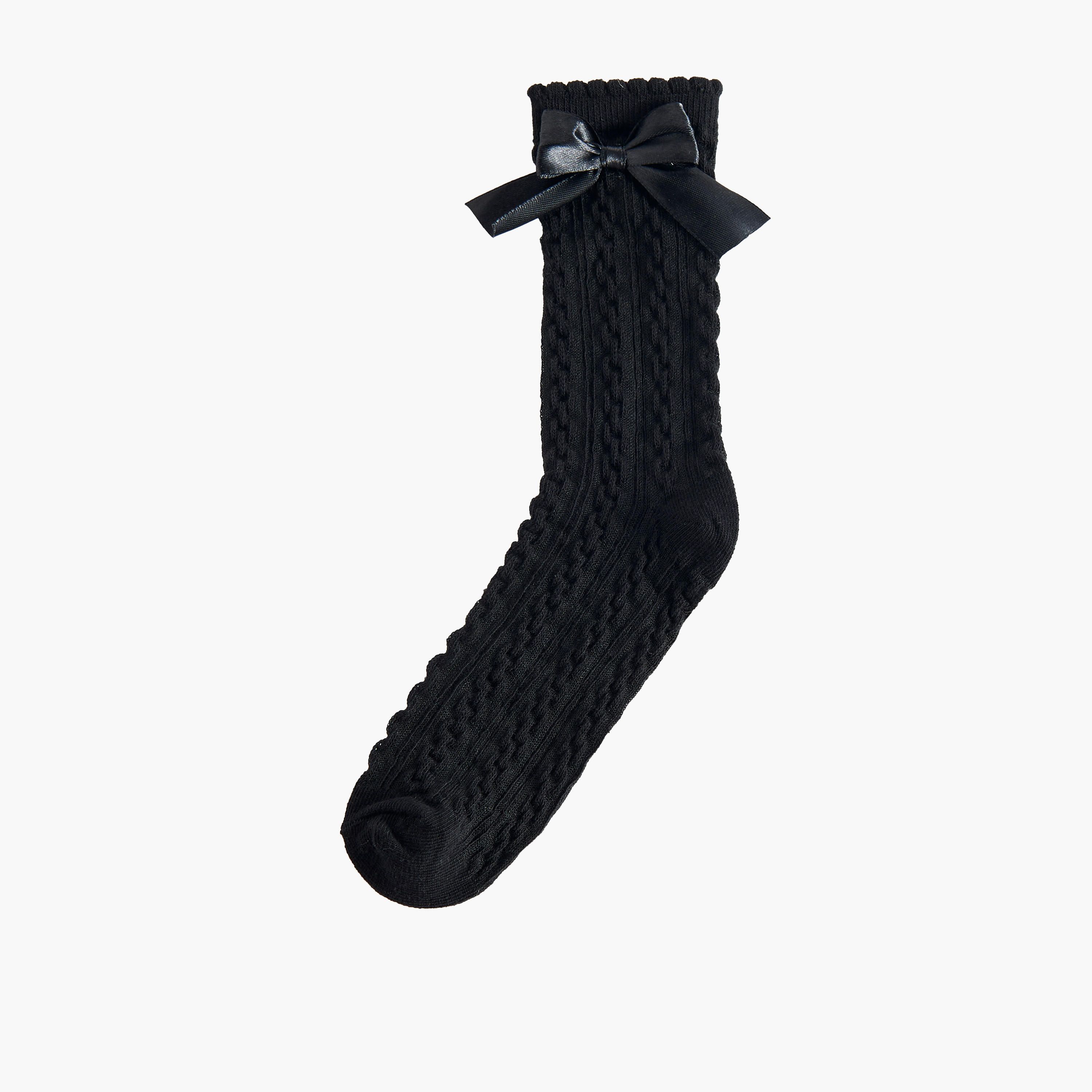 Pack of 2 Celeste Girls Socks Mid-Calf Length with Bow Detail-girls-accessories-socks-image-2
