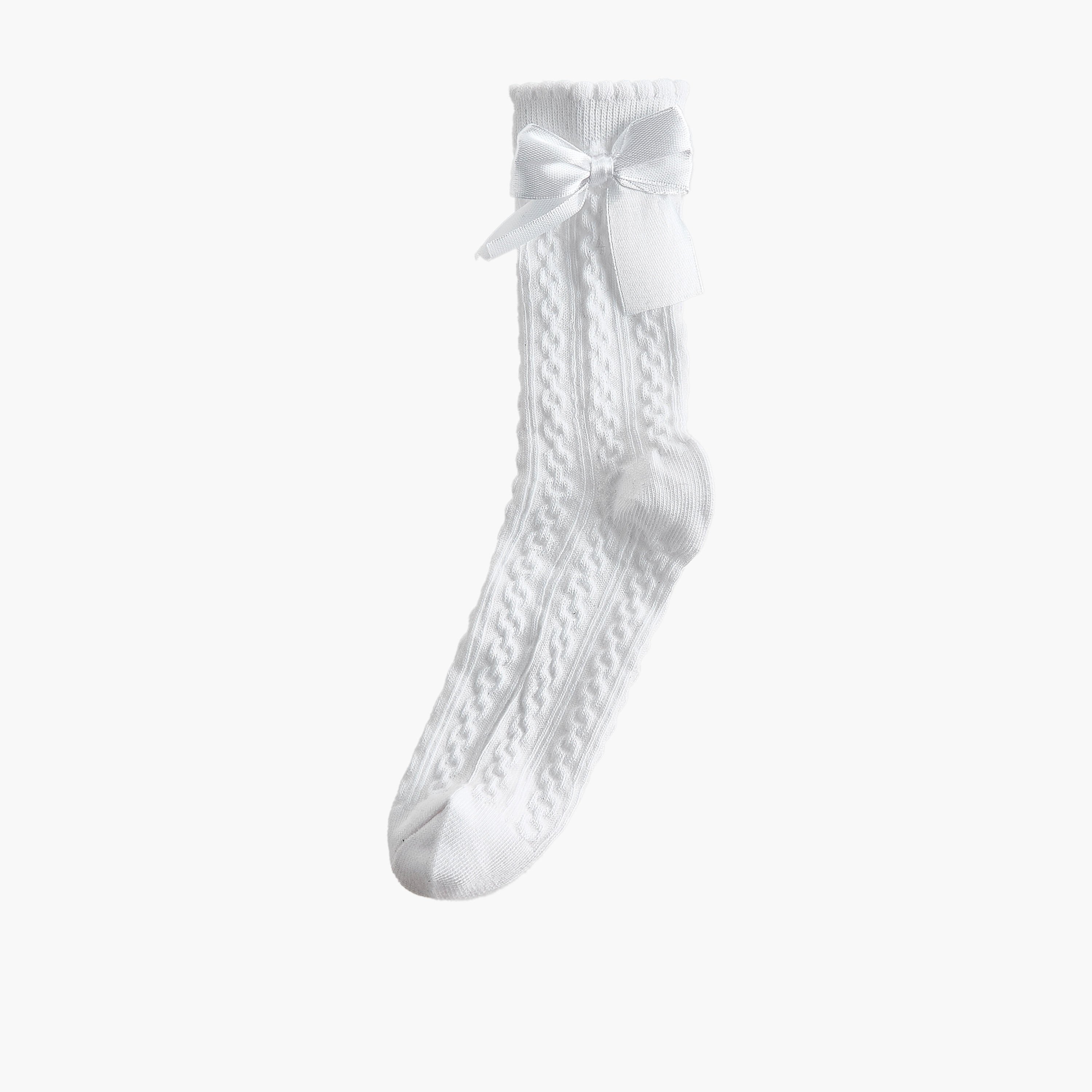 Pack of 2 Celeste Girls Socks Mid-Calf Length with Bow Detail-girls-accessories-socks-image-3