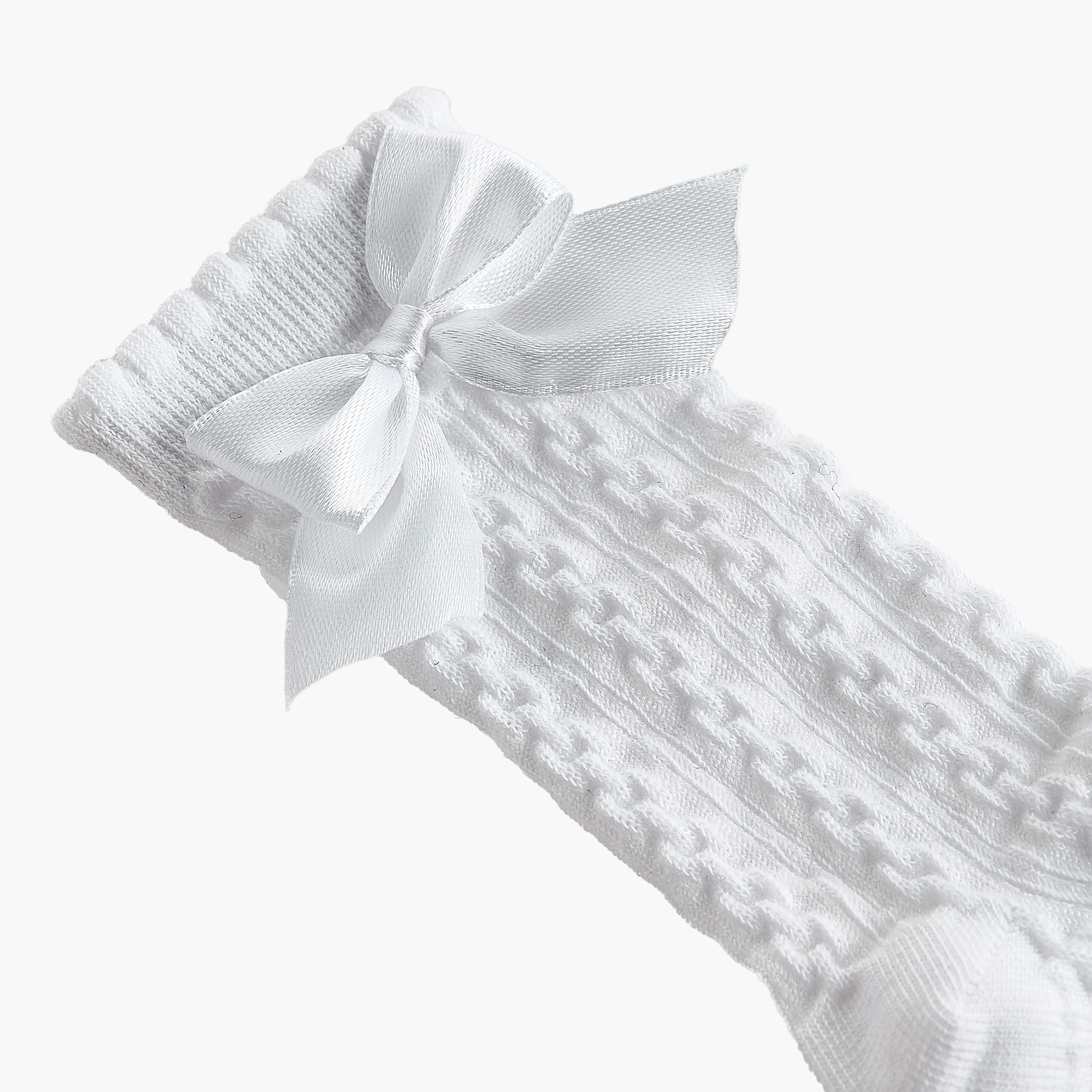 Pack of 2 Celeste Girls Socks Mid-Calf Length with Bow Detail-girls-accessories-socks-image-4