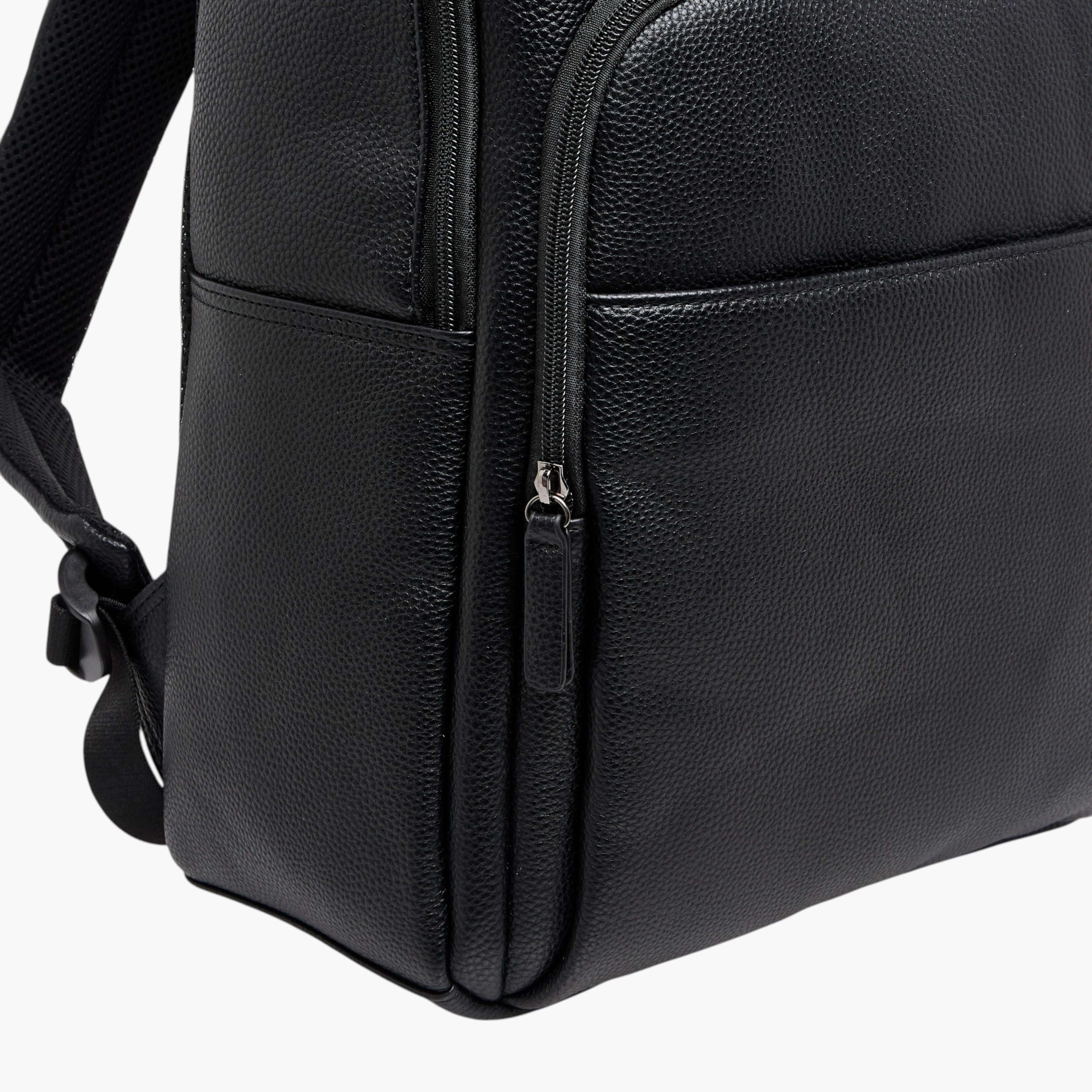 LBL by Shoexpress Solid Backpack with Padded Shoulder Straps - 12x30x41 cm-men-bags-image-5