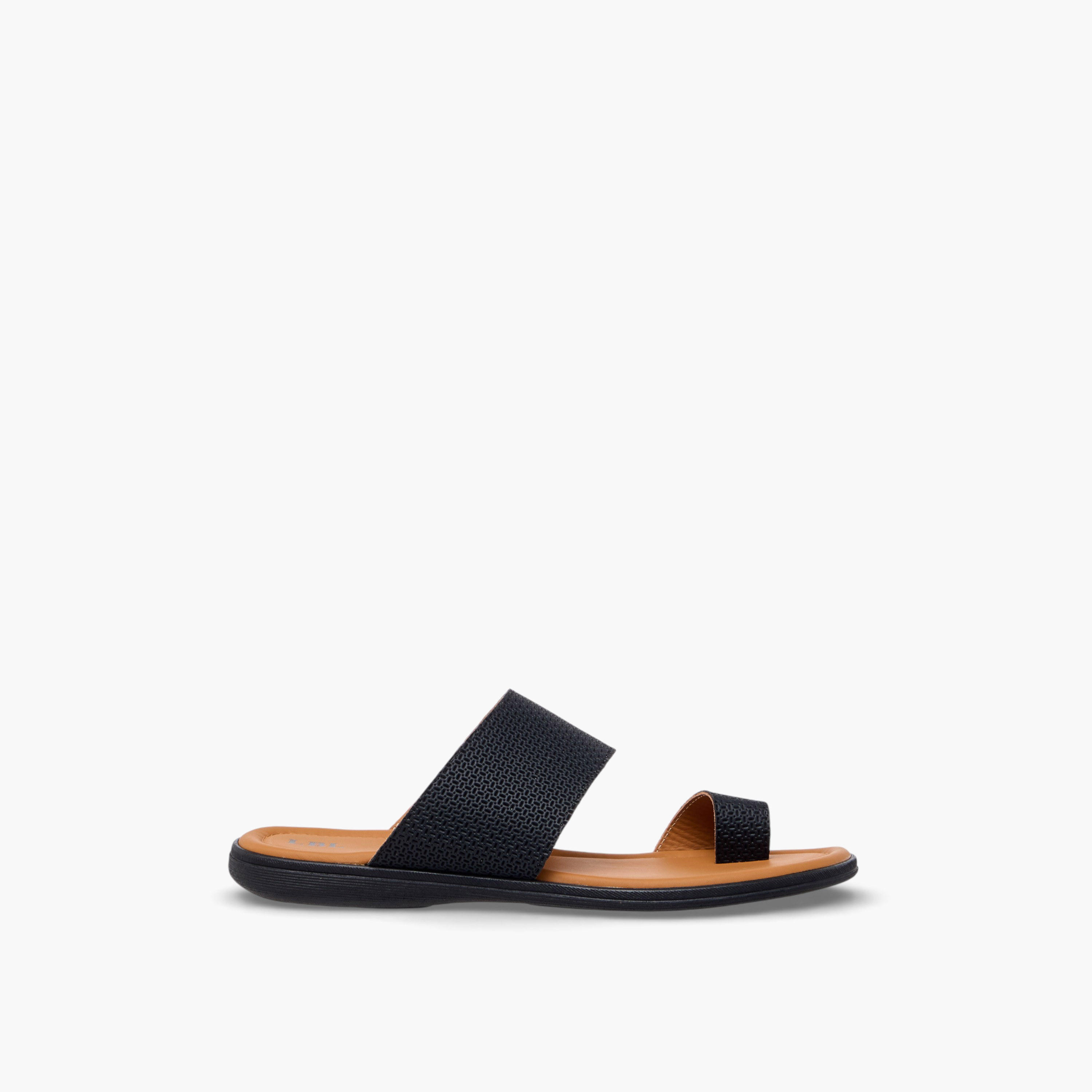 LBL by Shoexpress Textured Slip-On Arabic Sandals-cpmen-footwear-sandals-image-3