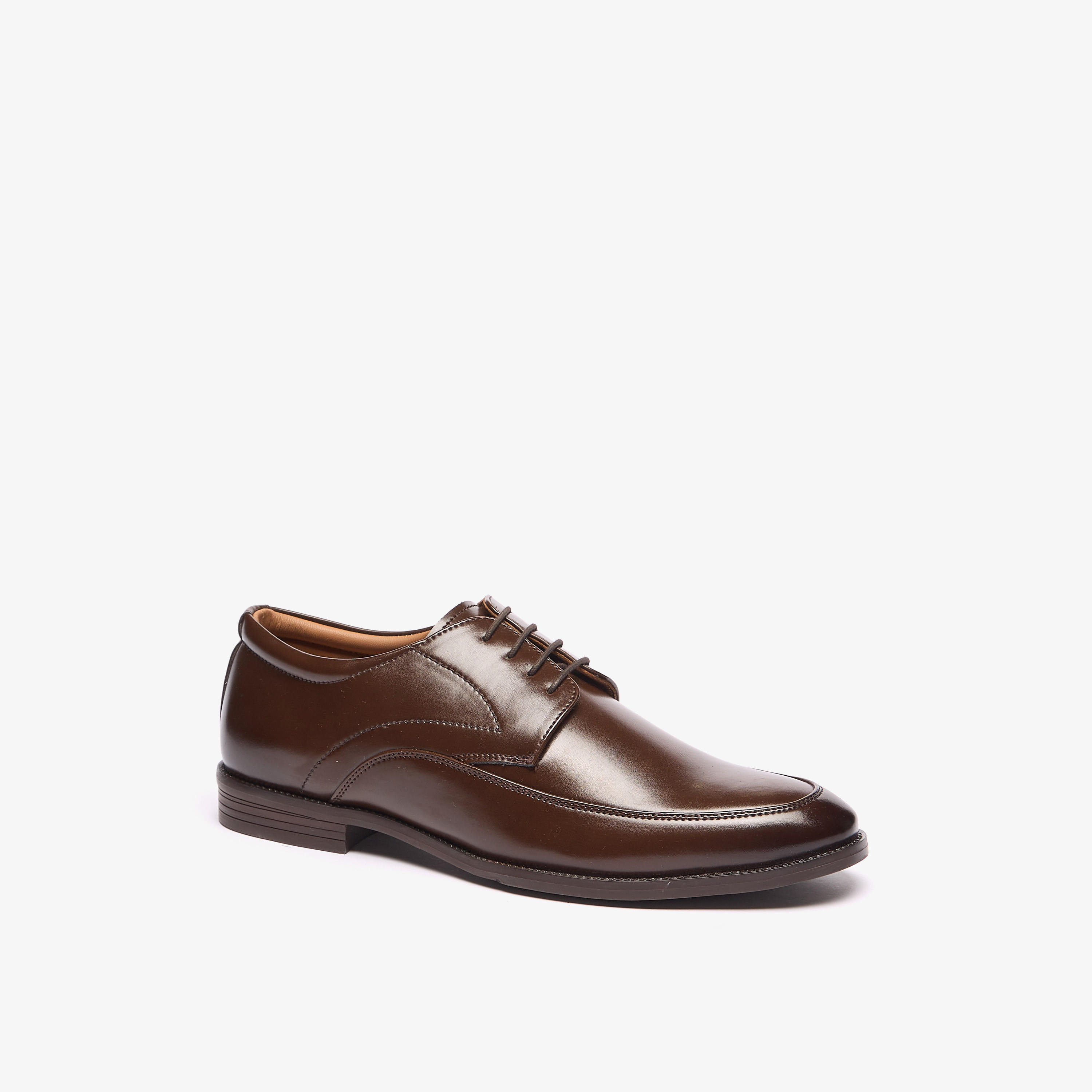 LBL by Shoexpress Solid Lace-Up Derby Shoes-men-shoes-formalshoes-image-1