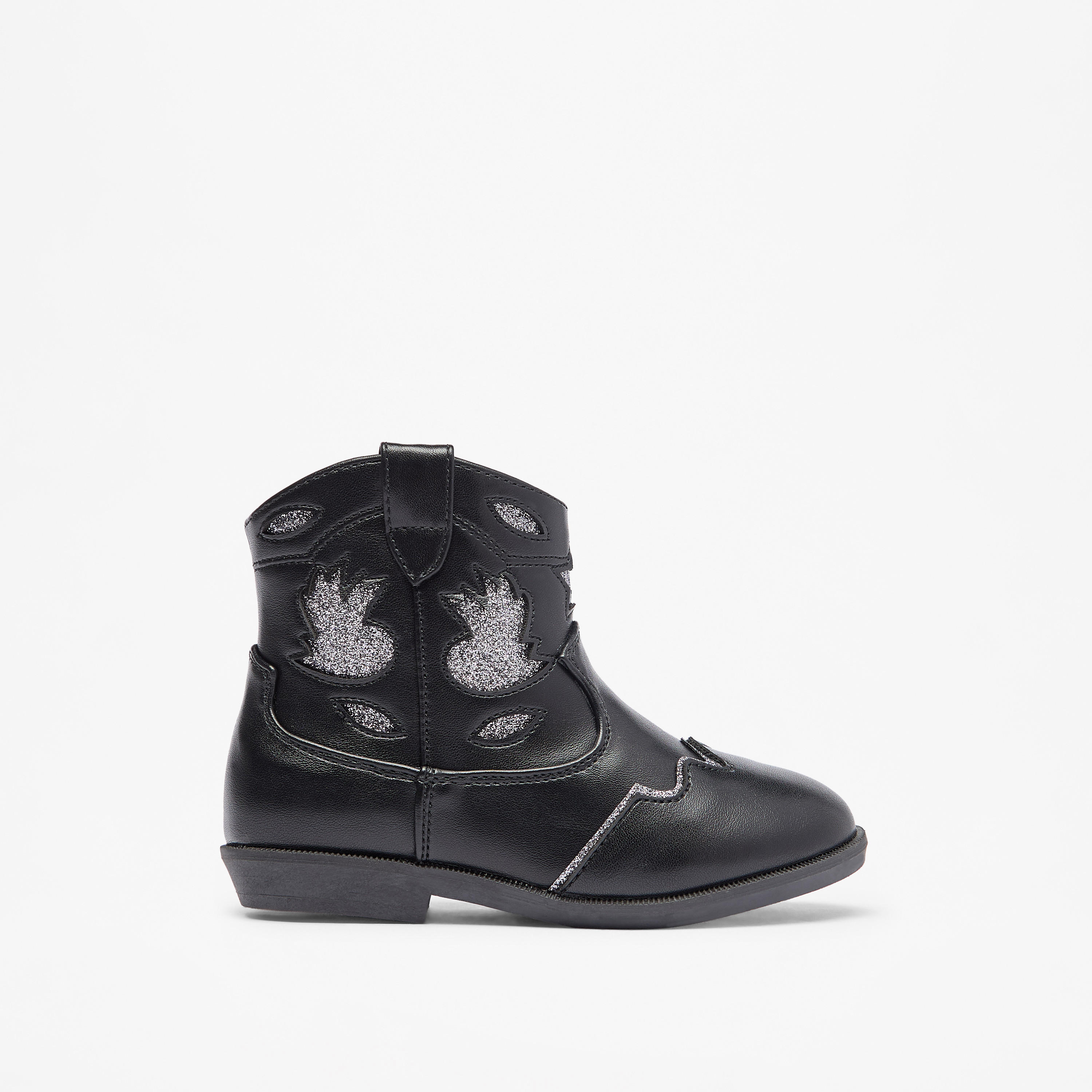 Flora Bella Embellished High Cut Boots with Zip Closure-girls-shoes-boots-image-3