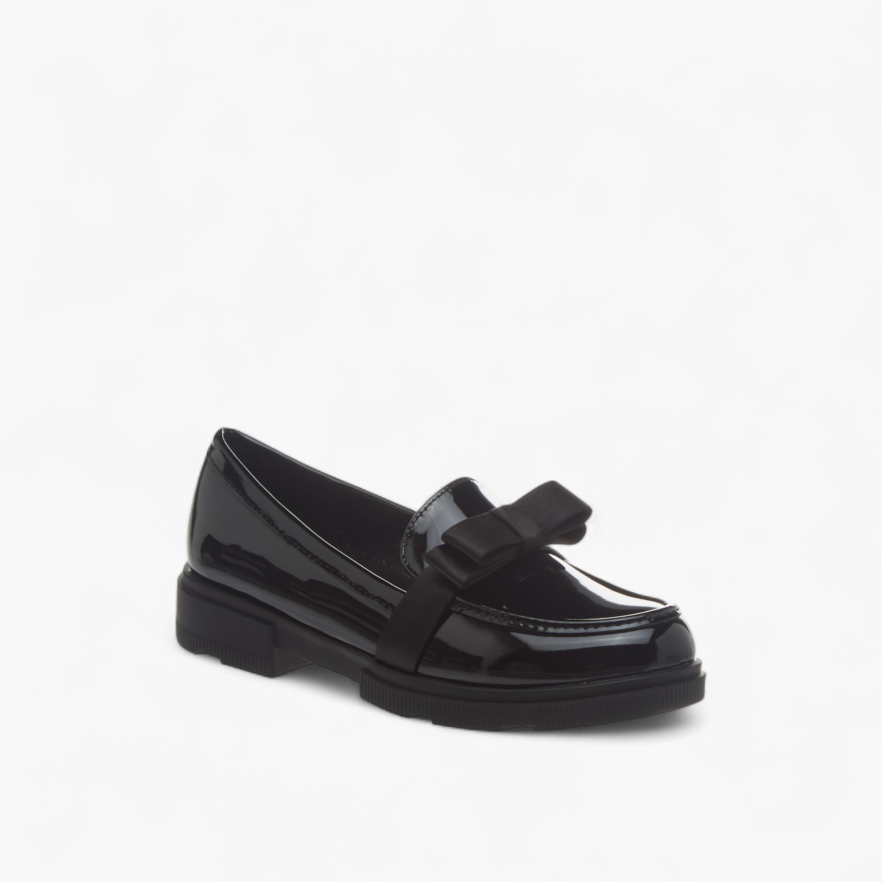 Flora Bella Solid Slip-On School Shoes with Bow Accent-girls-shoes-schoolshoes-image-2