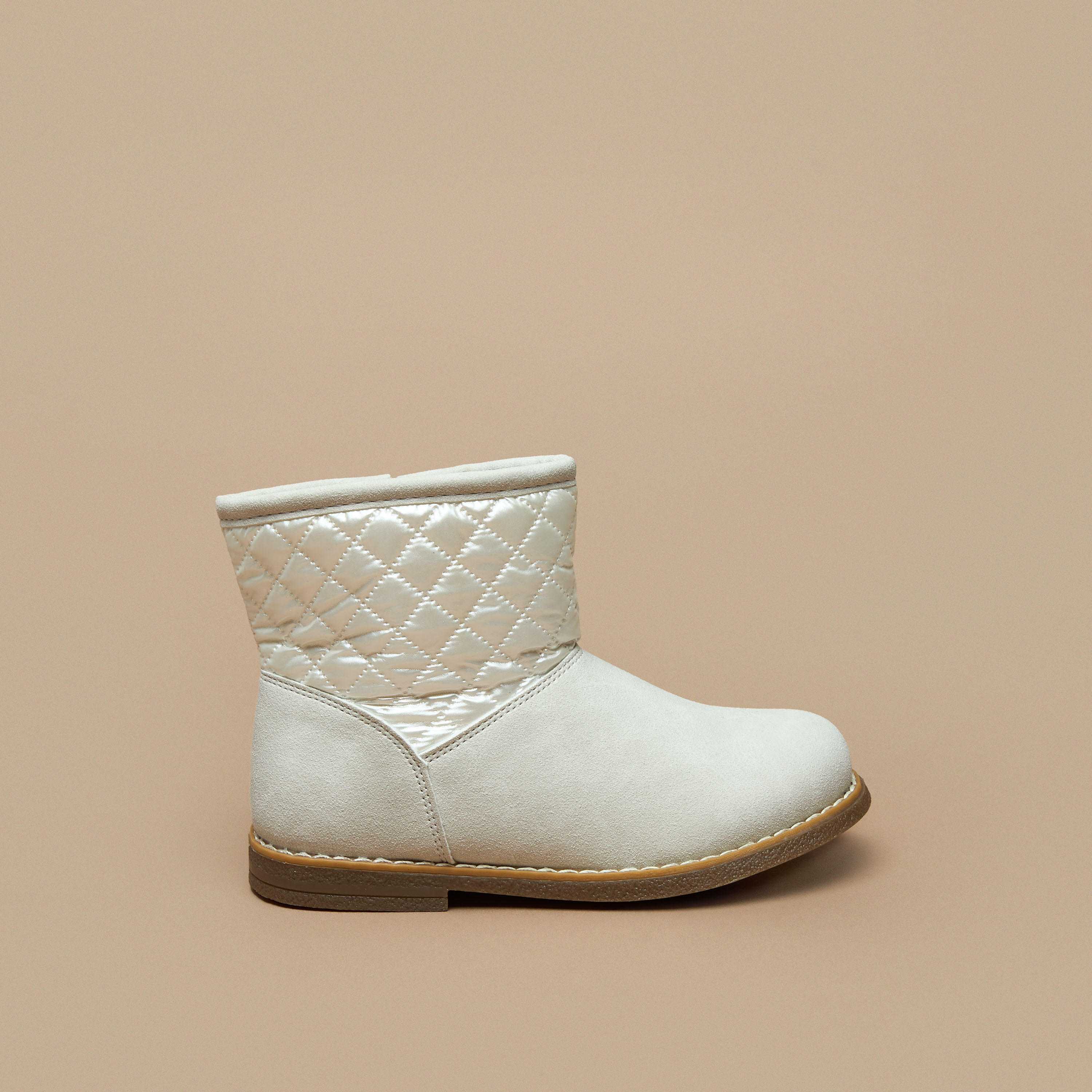 Flora Bella Quilted High Cut Boots with Zip Closure-girls-shoes-boots-image-3