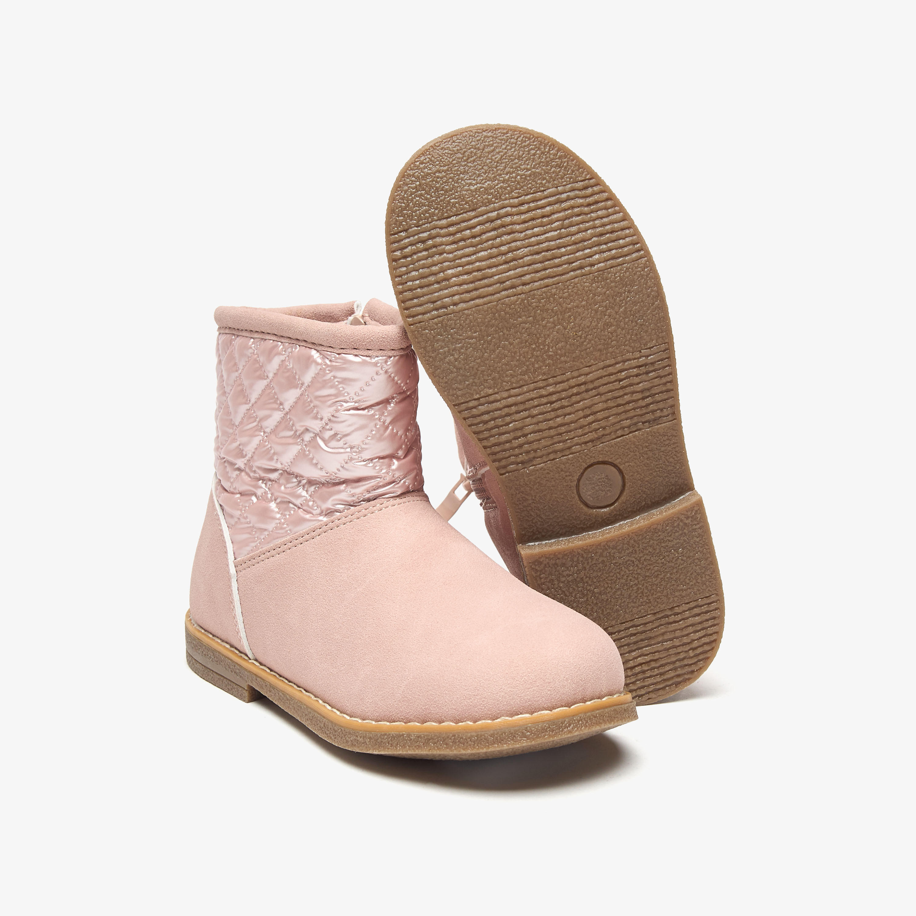 Flora Bella Quilted High Cut Boots with Zip Closure-girls-shoes-boots-image-9