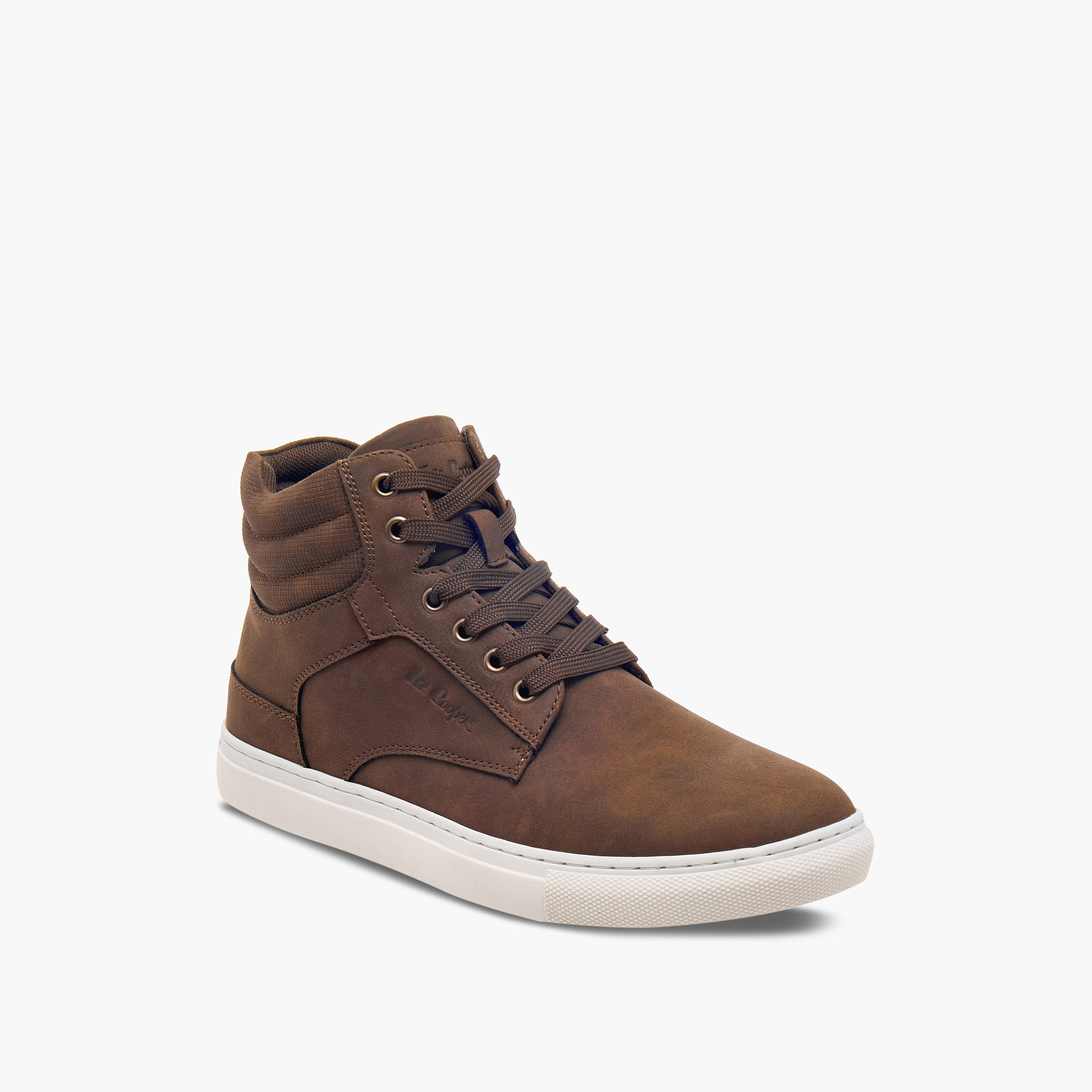 Lee Cooper Men's Solid Sneakers with Zip Closure-men-shoes-sneakers-image-7
