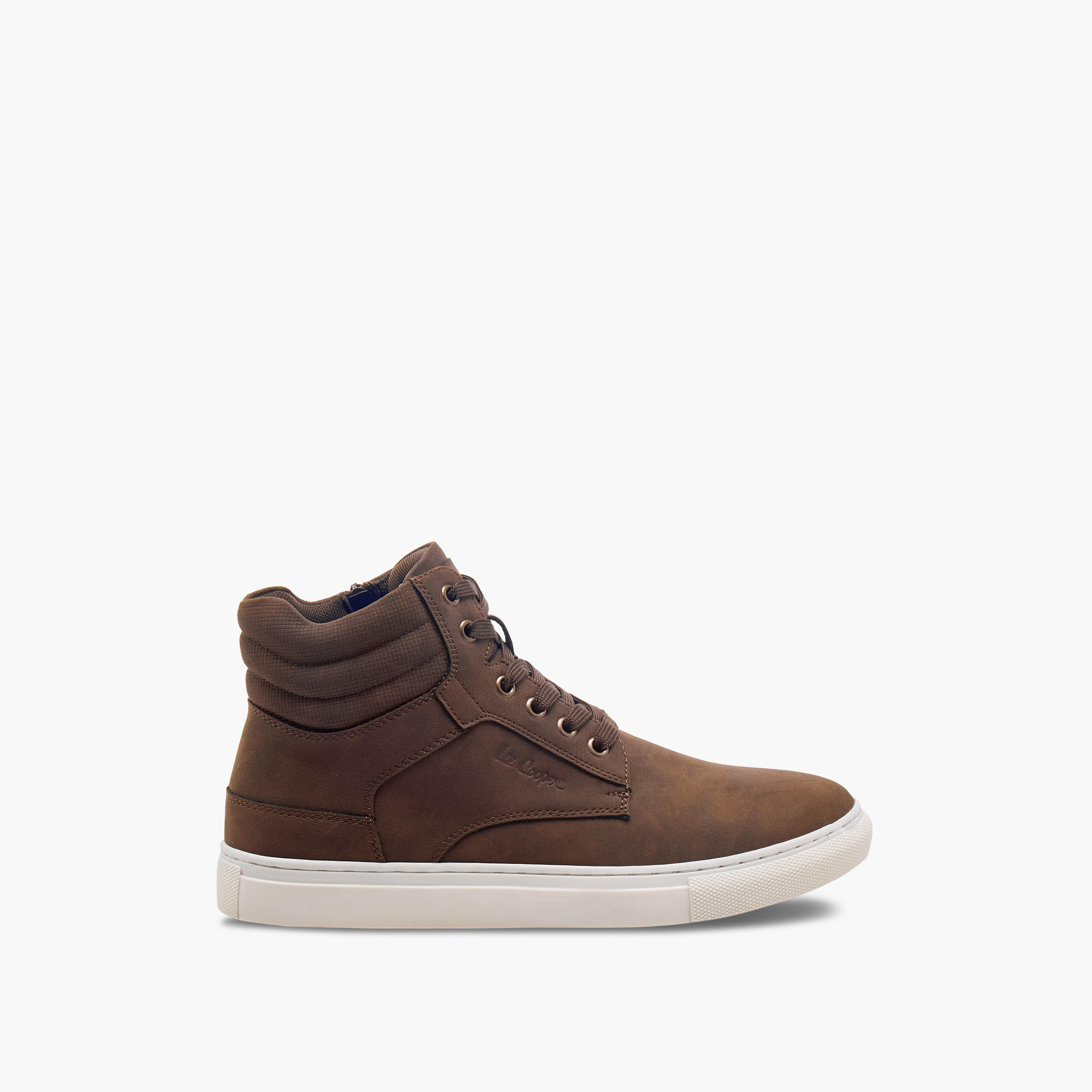 Lee Cooper Men's Solid Sneakers with Zip Closure-men-shoes-sneakers-image-8