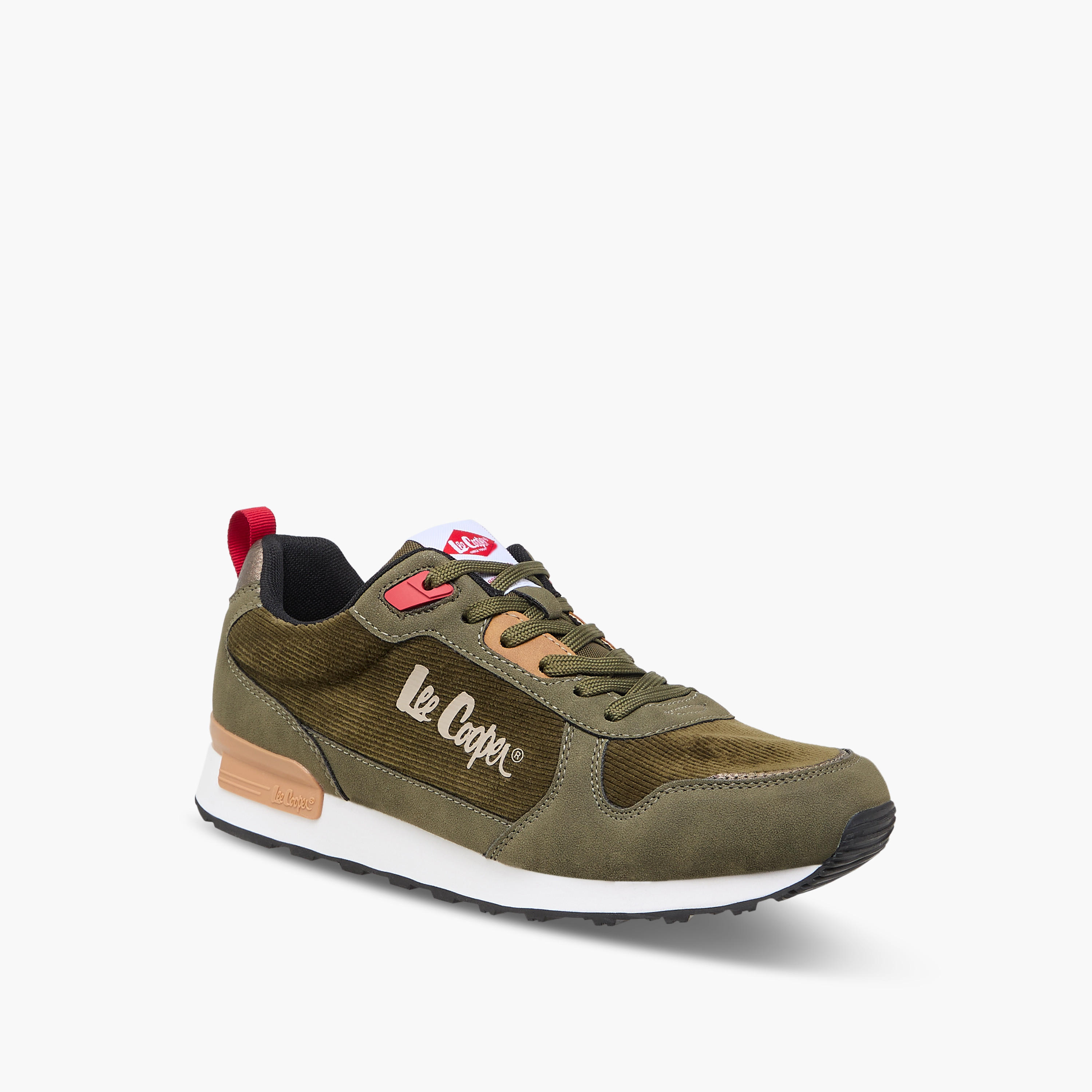 Lee Cooper Men's Panelled Lace-Up Sneakers with Pull Tab-men-shoes-sneakers-image-2