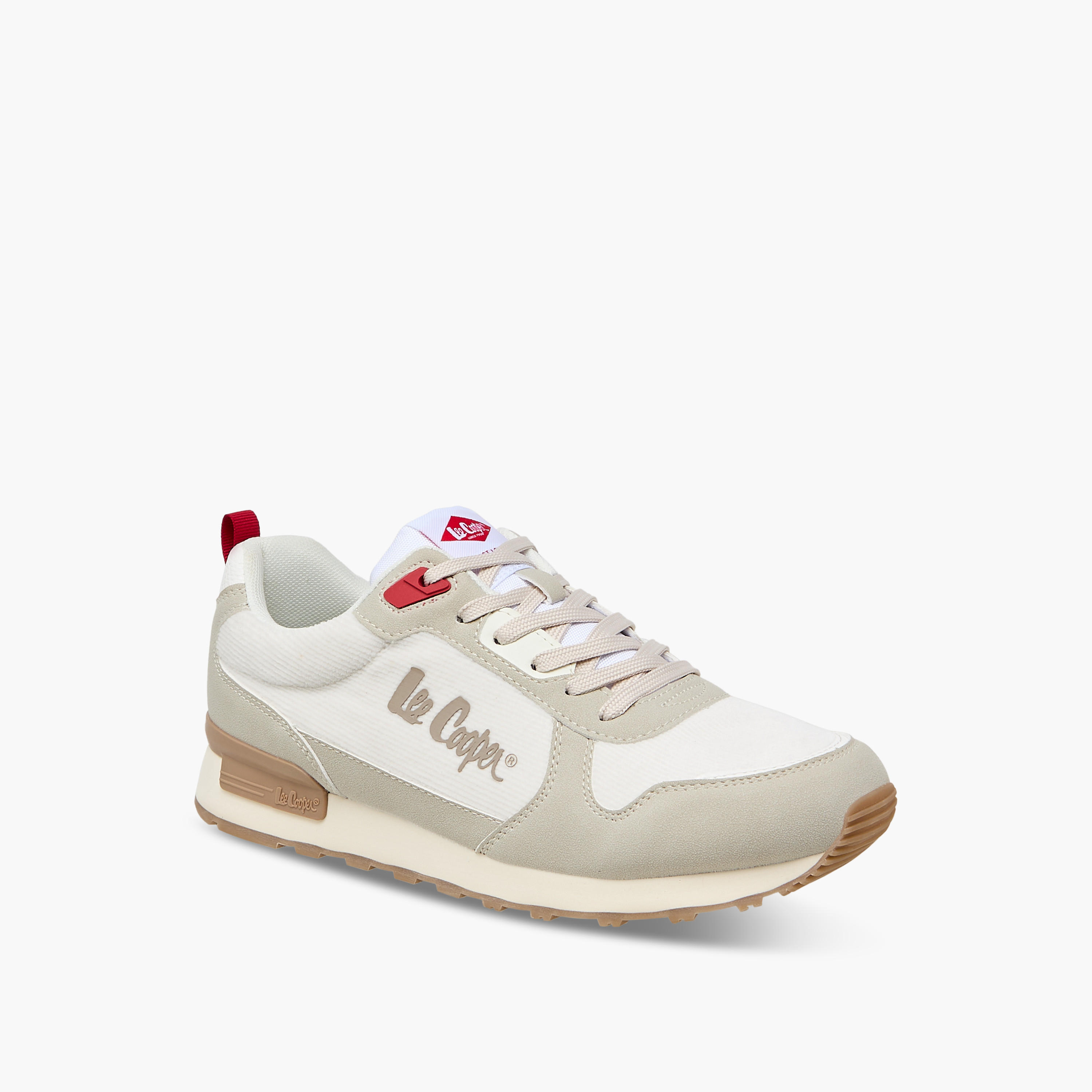 Lee Cooper Men's Panelled Lace-Up Sneakers with Pull Tab-men-shoes-sneakers-image-2