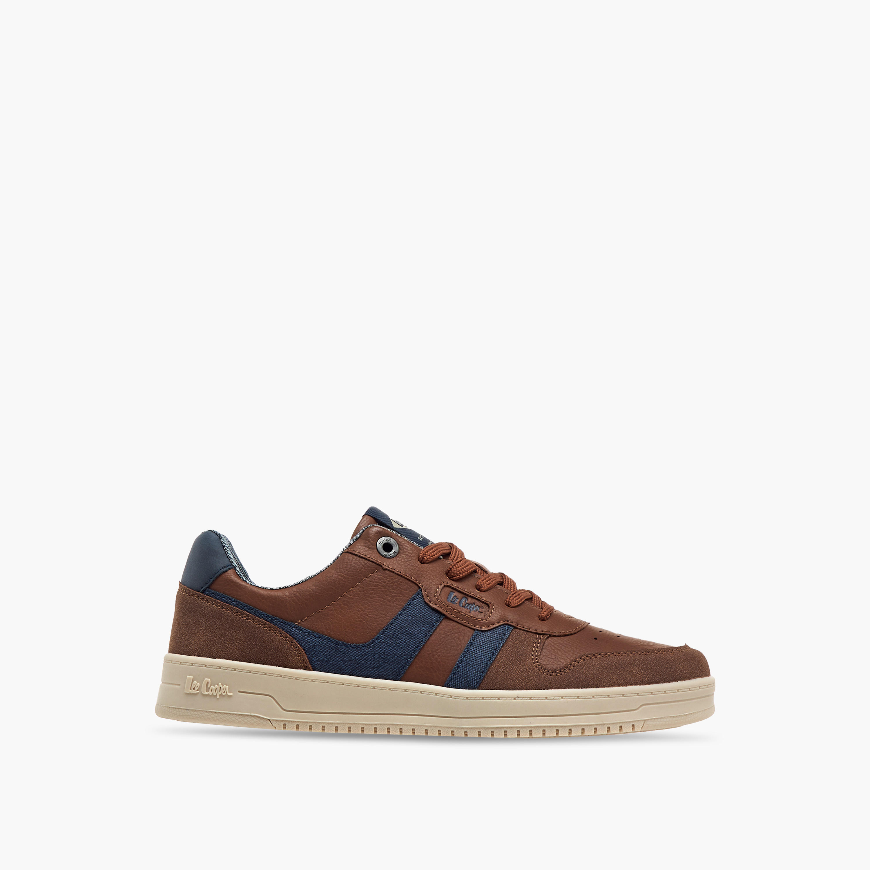 Lee Cooper Men's Panelled Lace-Up Ortholite Ankle Sneakers-men-shoes-sneakers-image-3