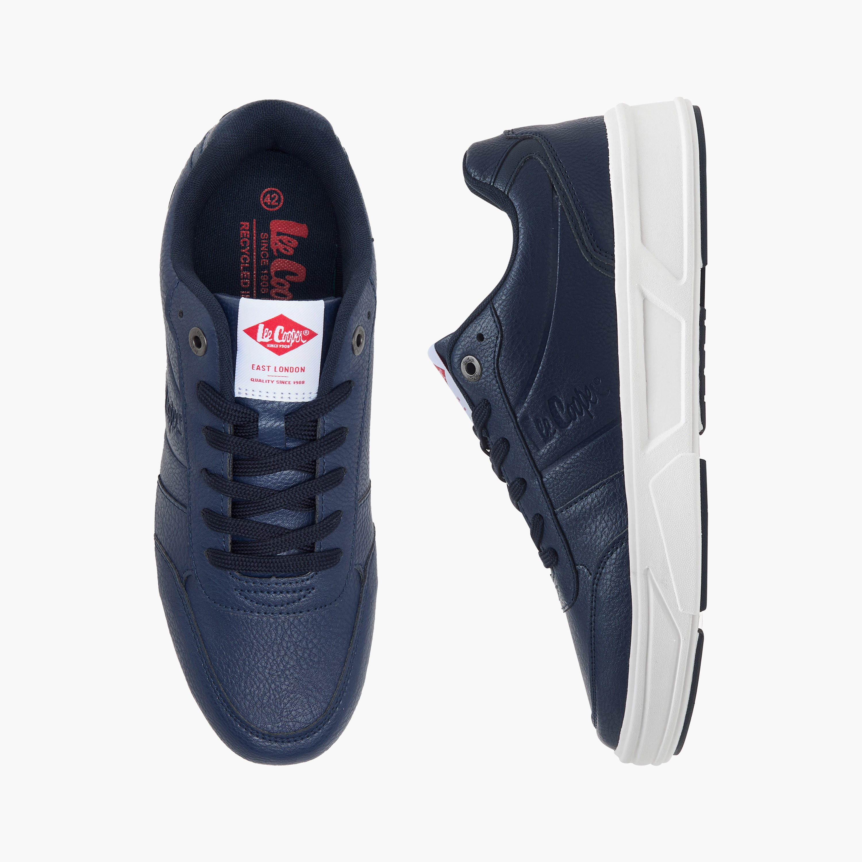 Lee Cooper Men's Logo Detail Lace-Up Ankle Sneakers-men-shoes-sneakers-image-1