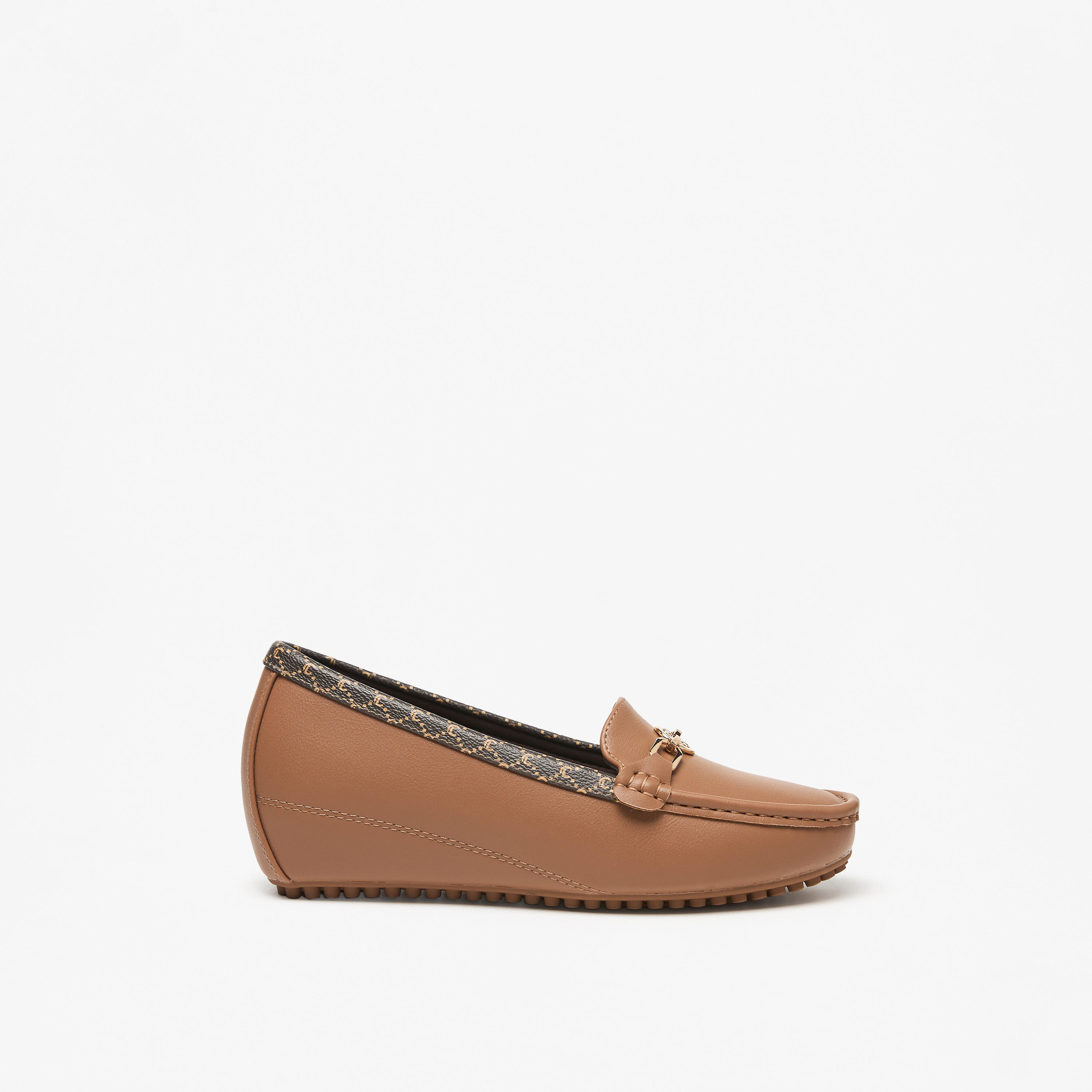 Le Confort Metal Accent Slip-On Loafers with Wedge Heels-women-shoes-loafersandmoccasins-image-3