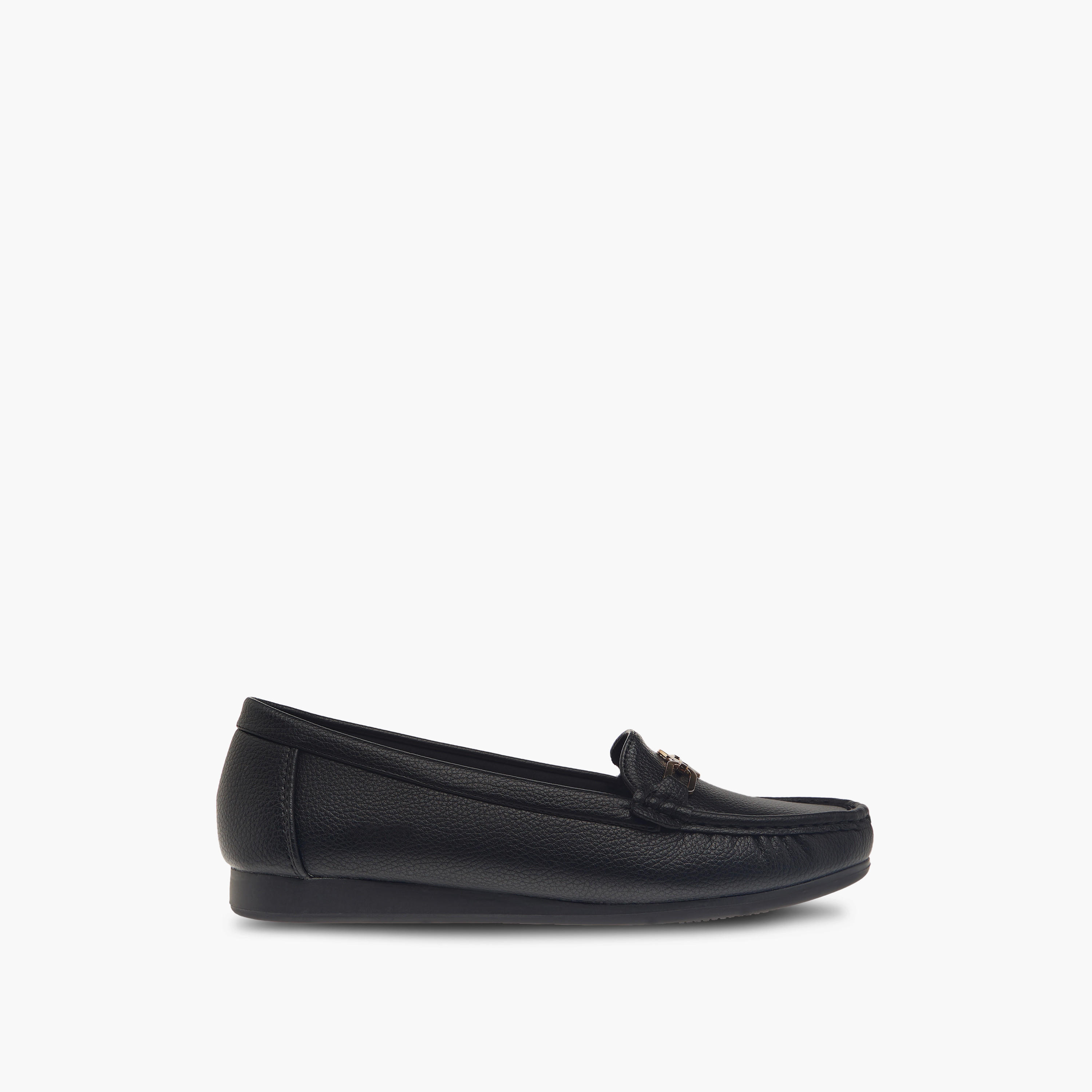 Le Confort Textured Slip-On Loafers with Metallic Accent-women-shoes-flats-loafers-image-3