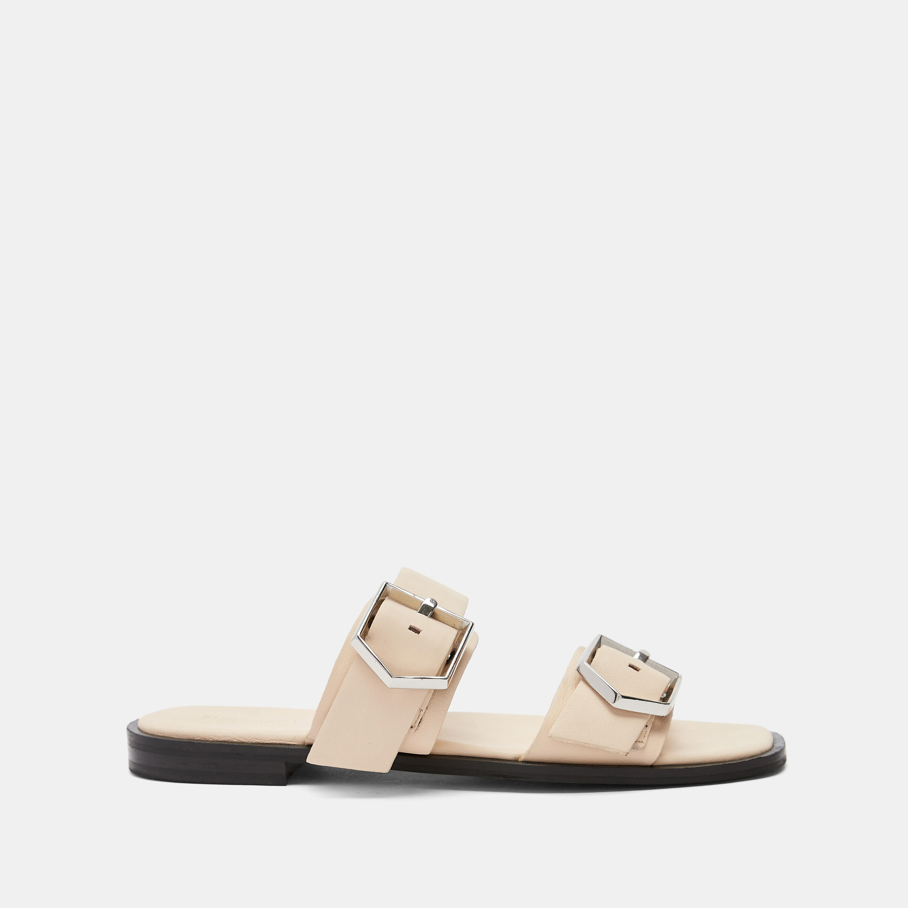 صندل شبشب سهل الارتداء بتزيينات إبزيم-women-shoes-flats-sandals-image-1