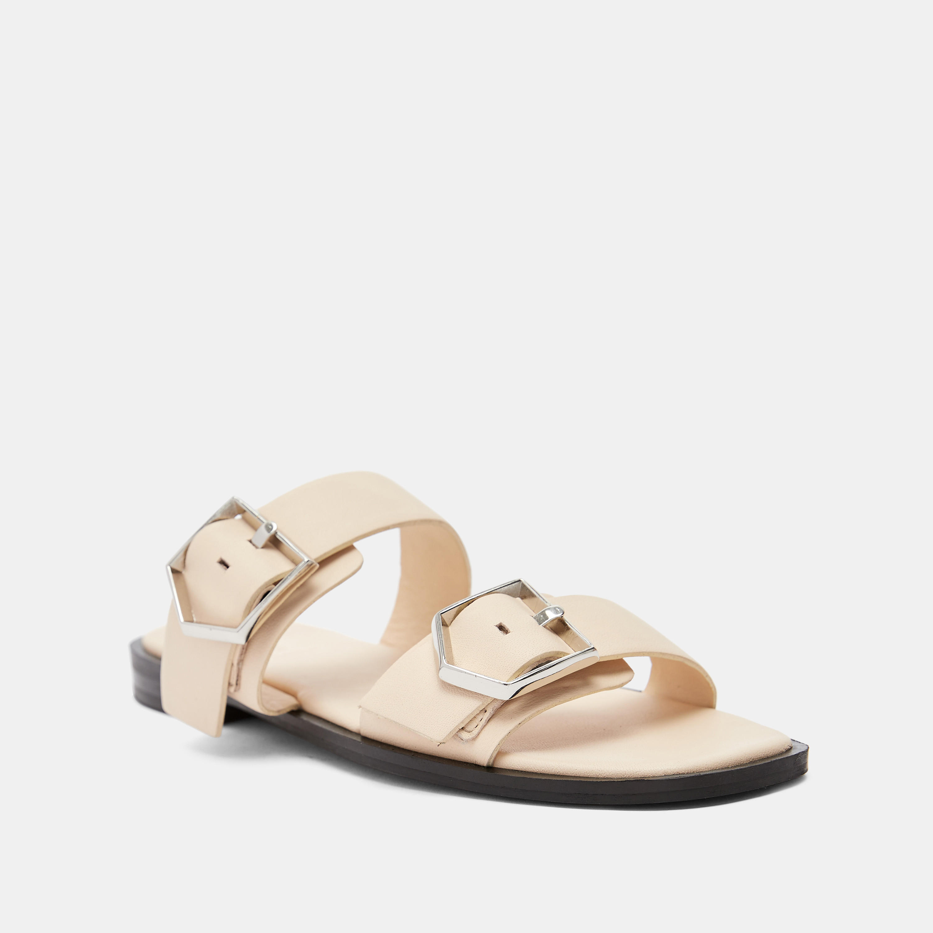 صندل شبشب سهل الارتداء بتزيينات إبزيم-women-shoes-flats-sandals-image-3