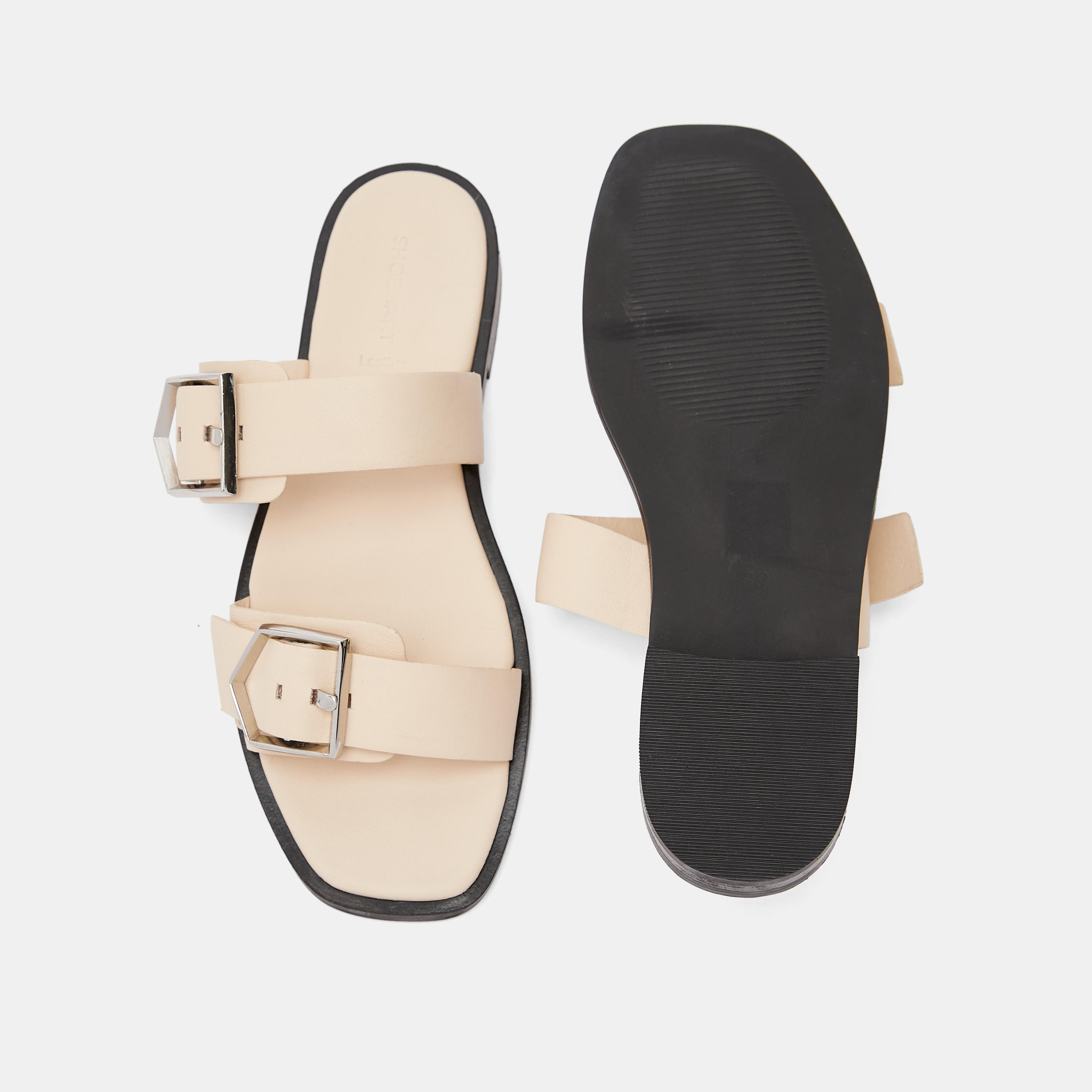 صندل شبشب سهل الارتداء بتزيينات إبزيم-women-shoes-flats-sandals-image-6