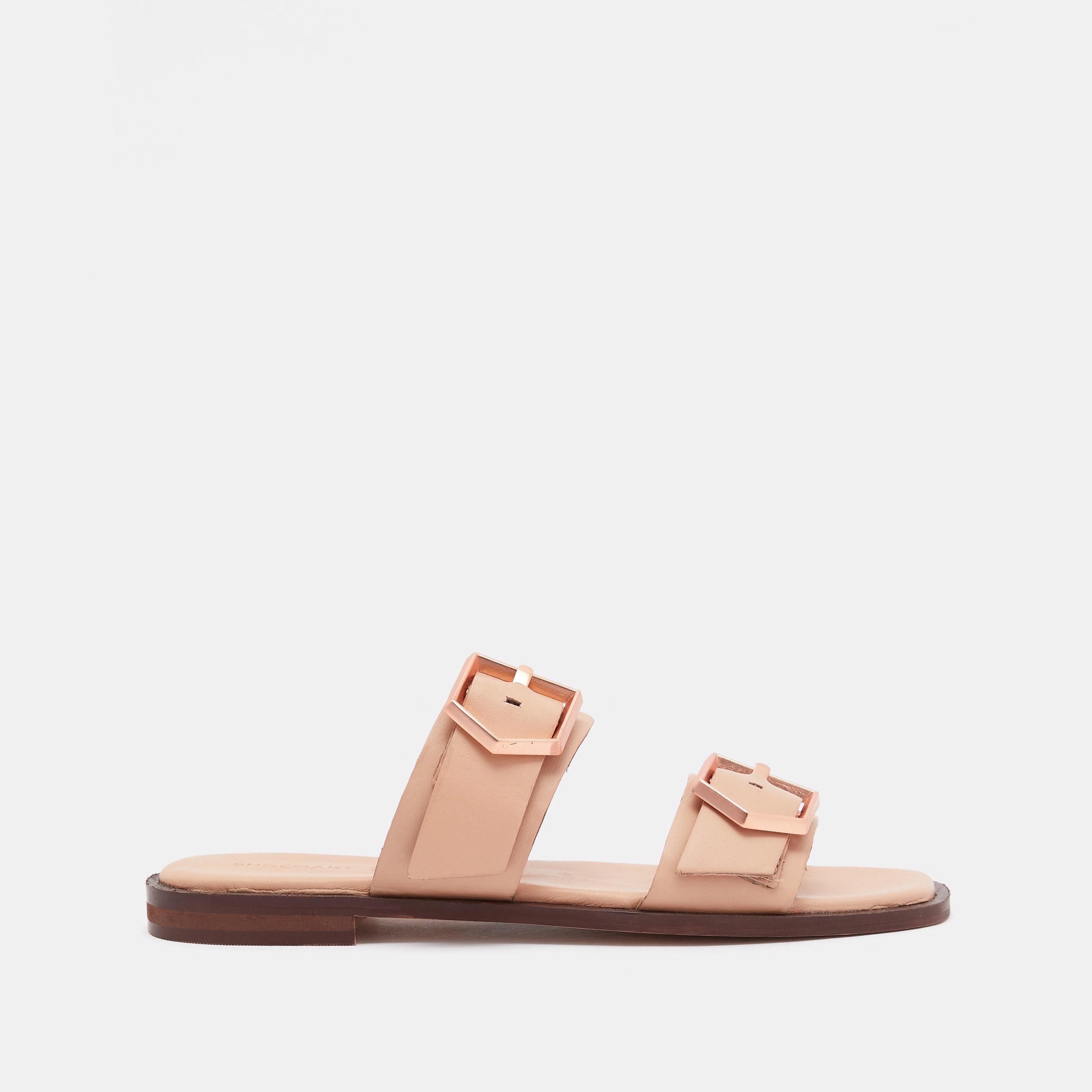 صندل شبشب سهل الارتداء بتزيينات إبزيم-women-shoes-flats-sandals-image-1
