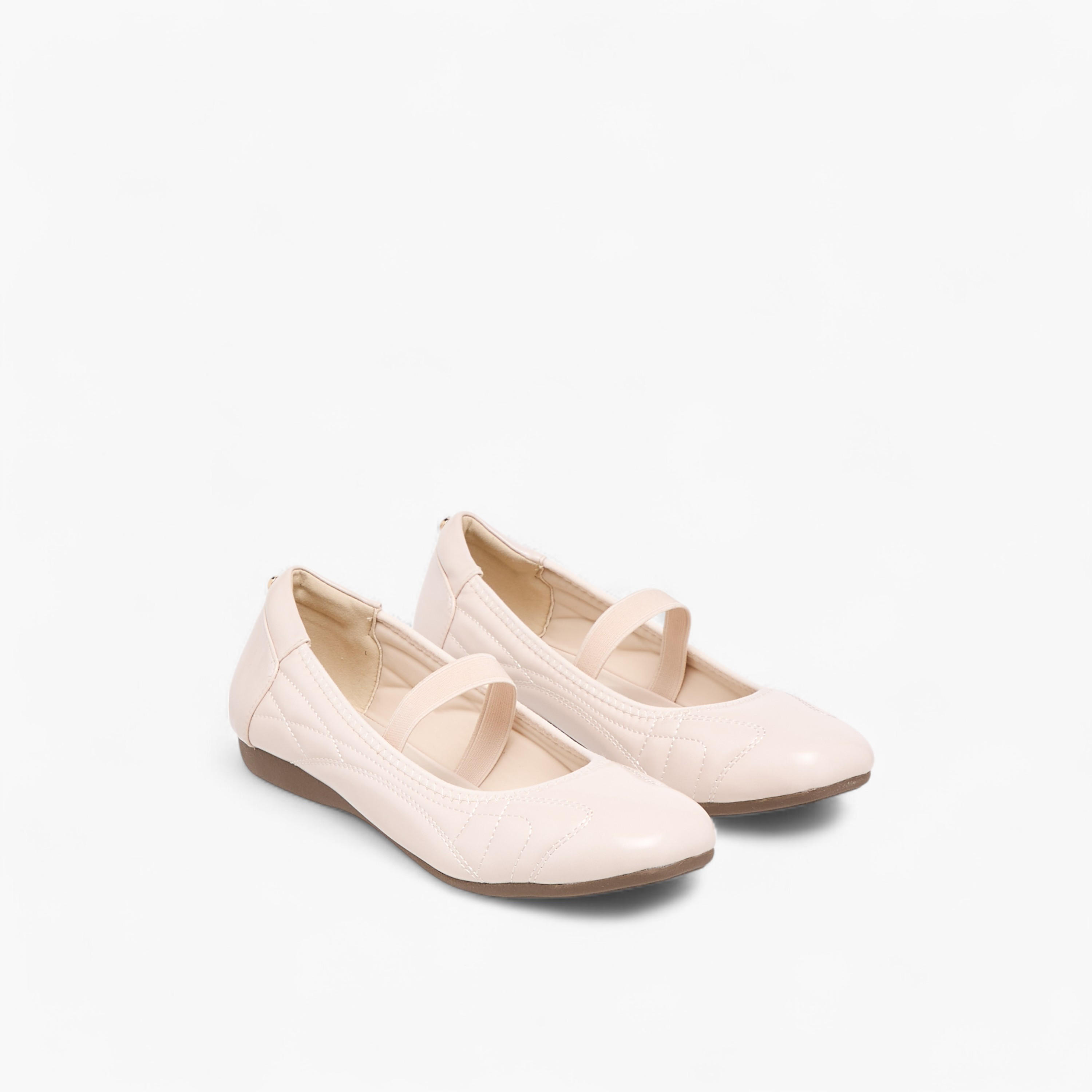حذاء باليرينا بارز الملمس بحزام مطاطي للنساء من سيليست-women-shoes-ballerinas-image-1