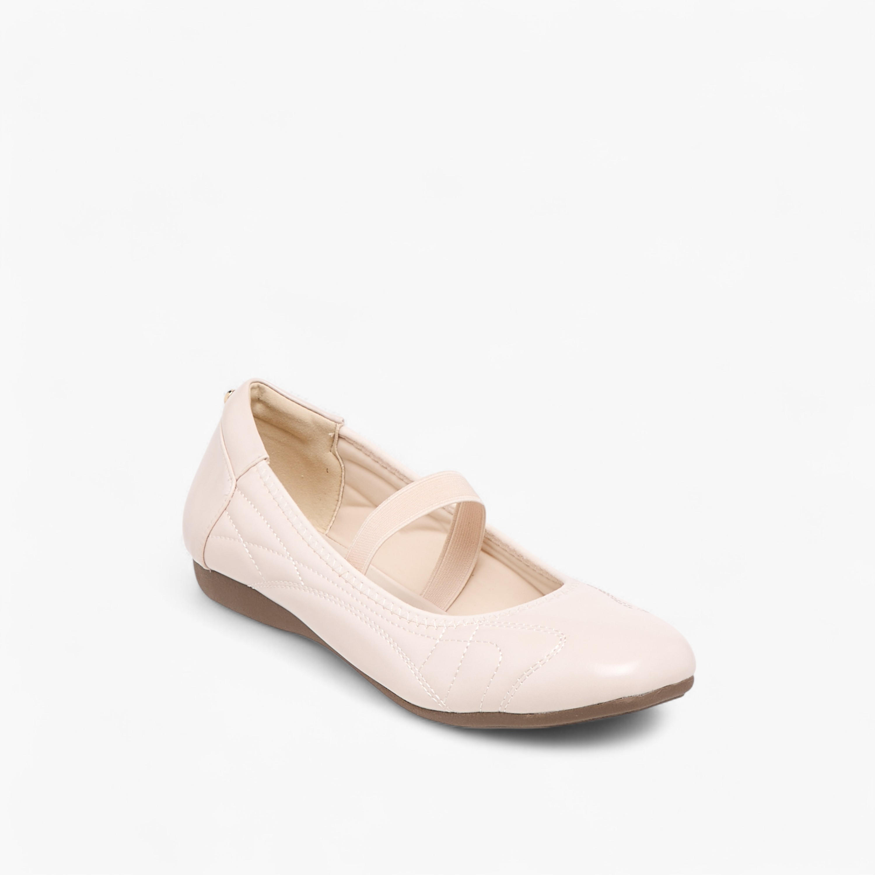 حذاء باليرينا بارز الملمس بحزام مطاطي للنساء من سيليست-women-shoes-ballerinas-image-2