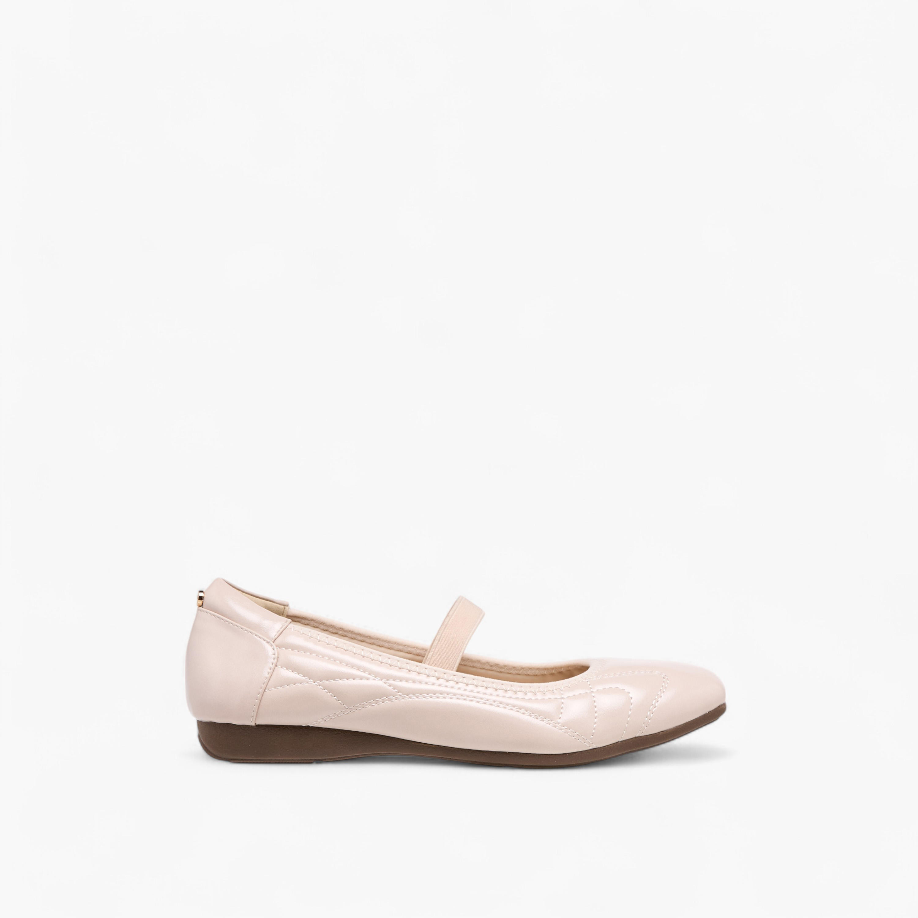 حذاء باليرينا بارز الملمس بحزام مطاطي للنساء من سيليست-women-shoes-ballerinas-image-3