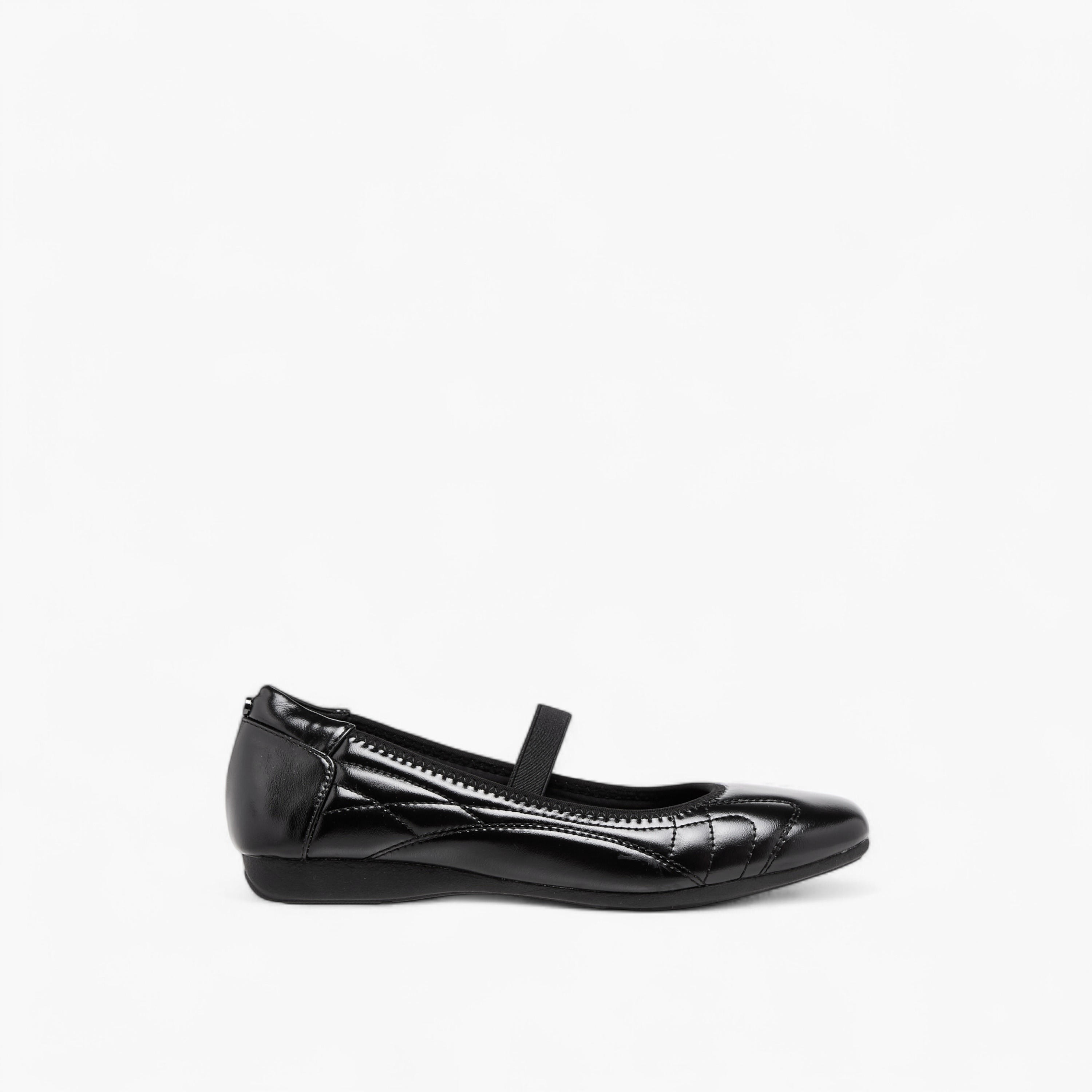 Celeste Women's Textured Ballerina Shoes with Elasticated Strap-women-shoes-ballerinas-image-3