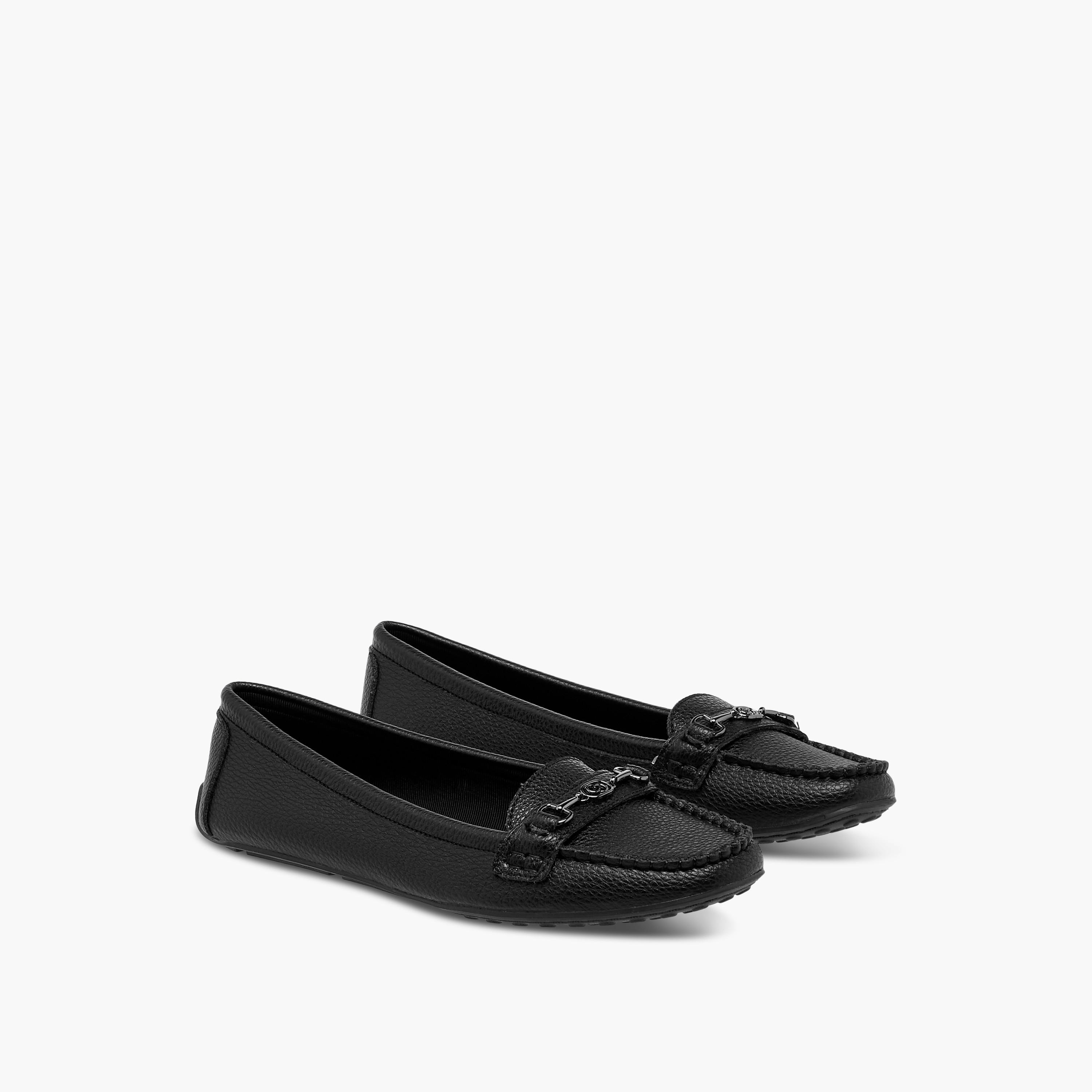 Celeste Women's Solid Metal Accent Slip-On Loafers-women-shoes-loafersandmoccasins-image-1