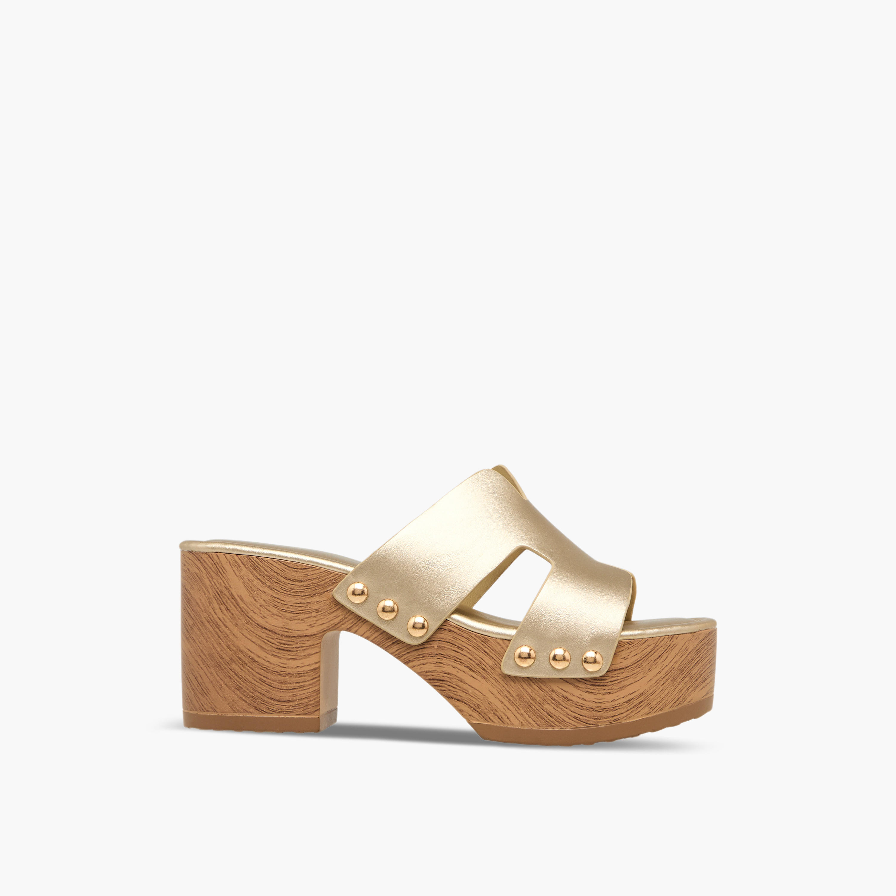 Surestep Women Lightweight Stud Embellished Metallic Platform Heel Sandals-women-shoes-sandals-heeled-image-3