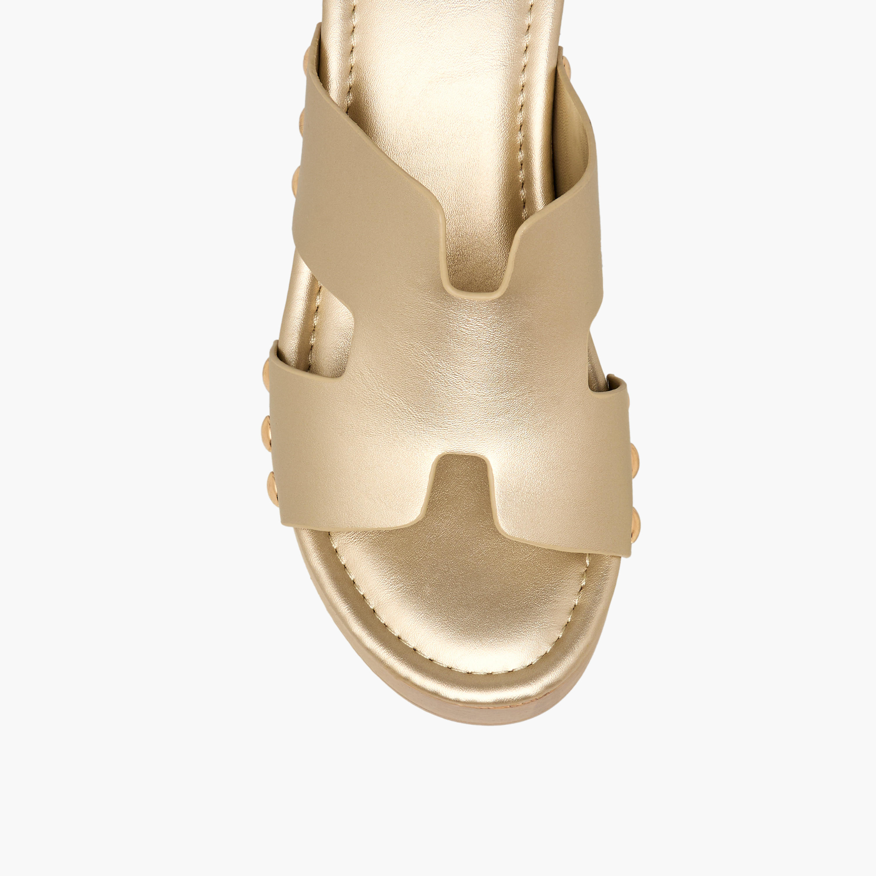 Surestep Women Lightweight Stud Embellished Metallic Platform Heel Sandals-women-shoes-sandals-heeled-image-4