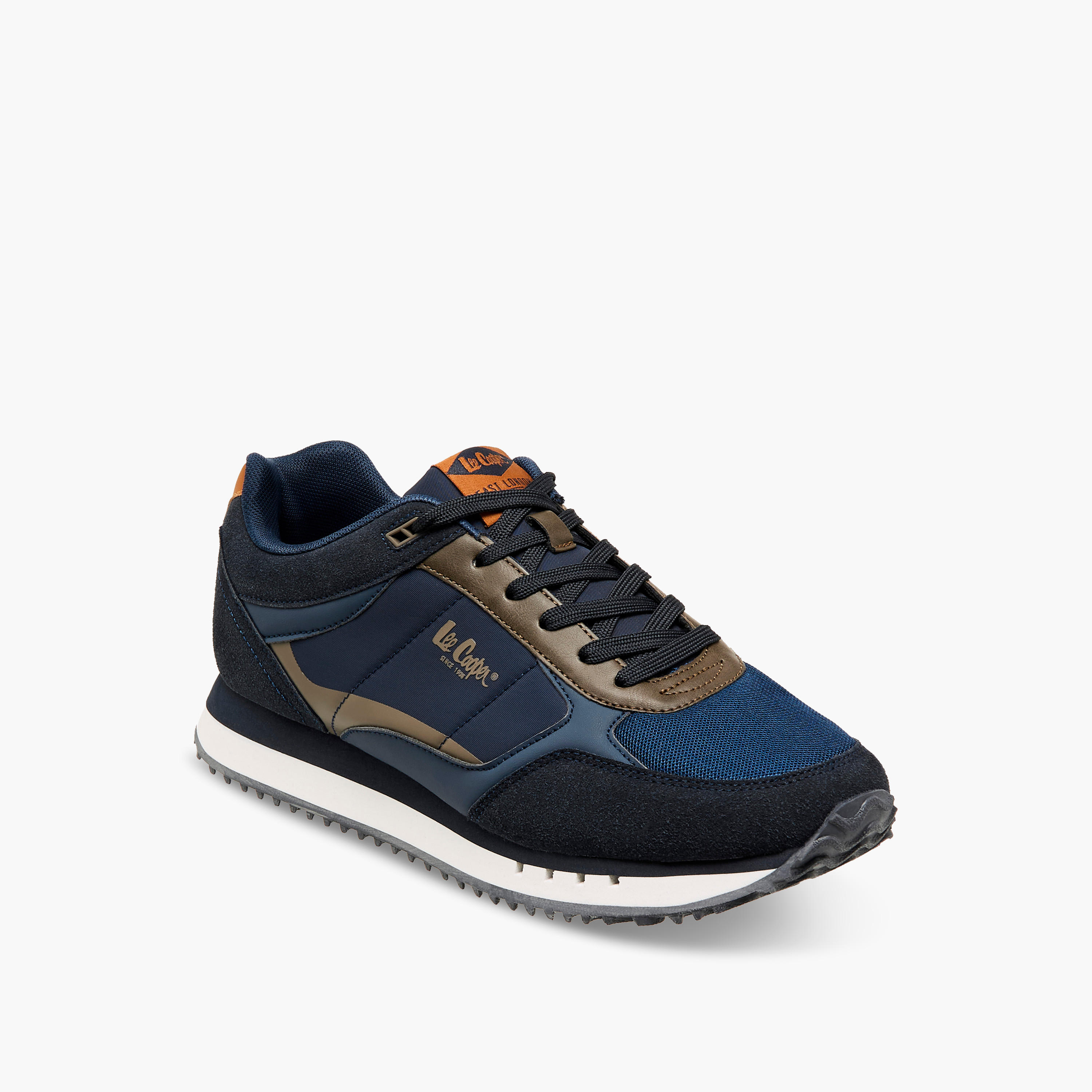 Lee Cooper Men's Panelled Lace-Up Sneakers-men-shoes-sneakers-image-3