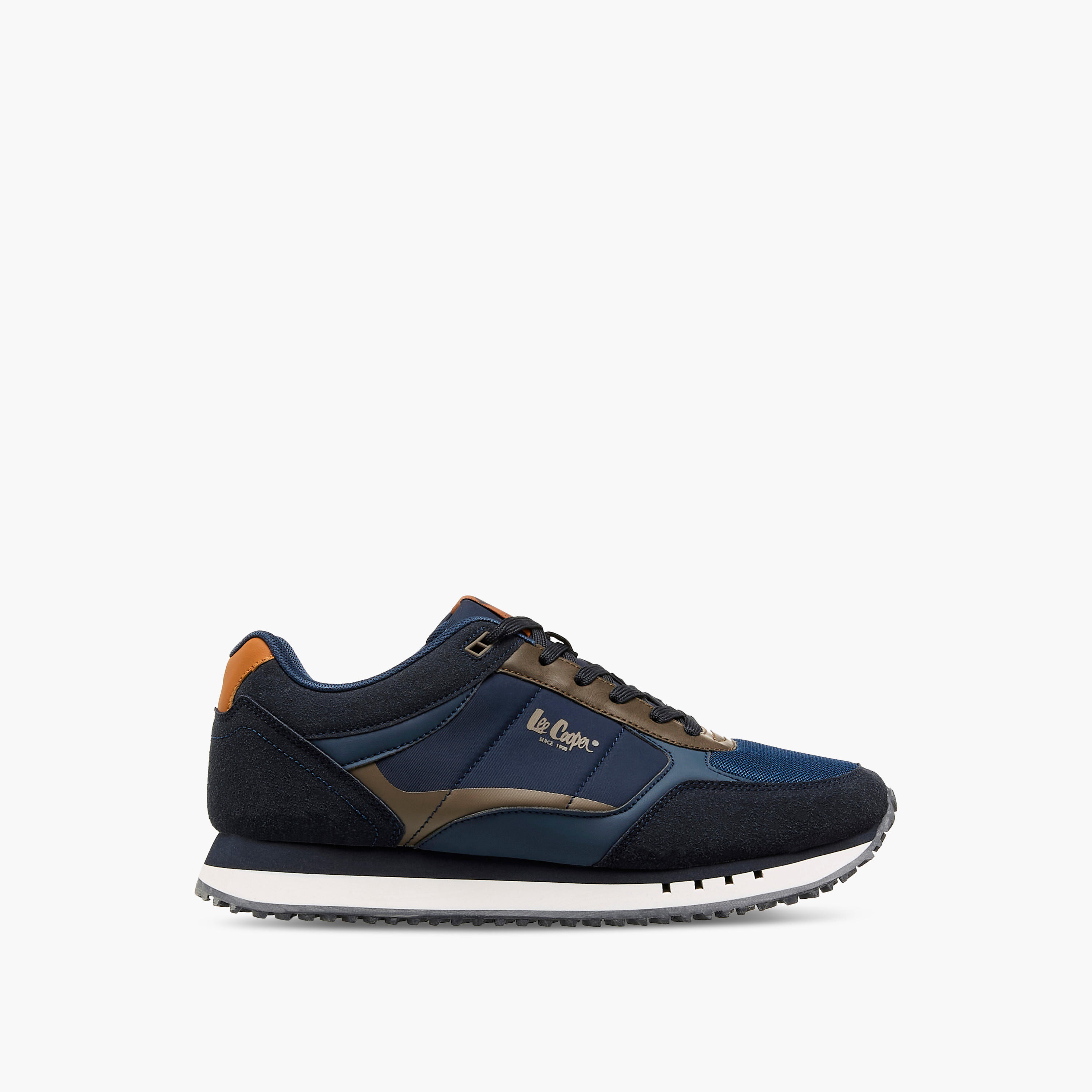 Lee Cooper Men's Panelled Lace-Up Sneakers-men-shoes-sneakers-image-4
